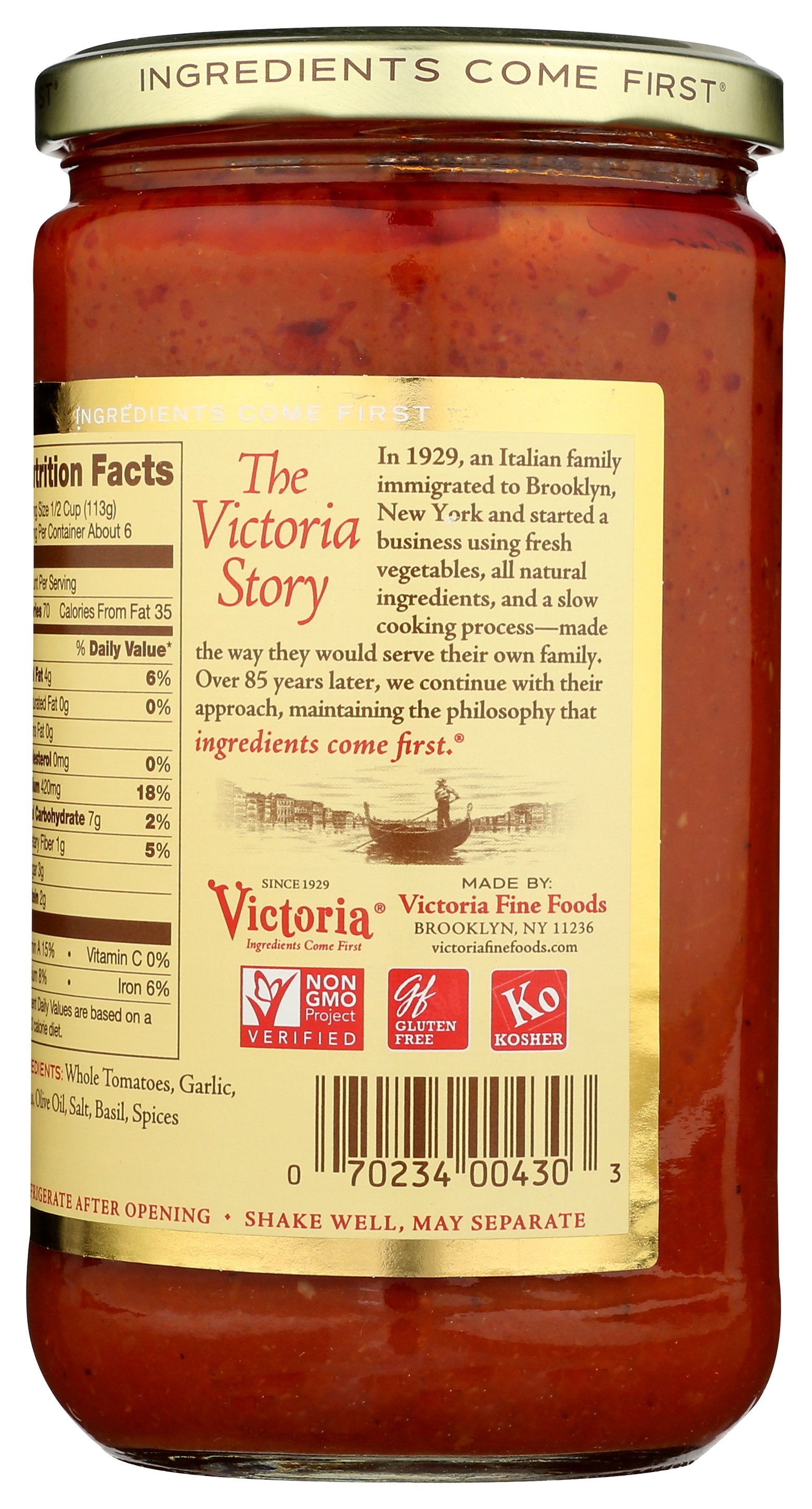 VICTORIA SAUCE RSTD GARLIC - Case of 6