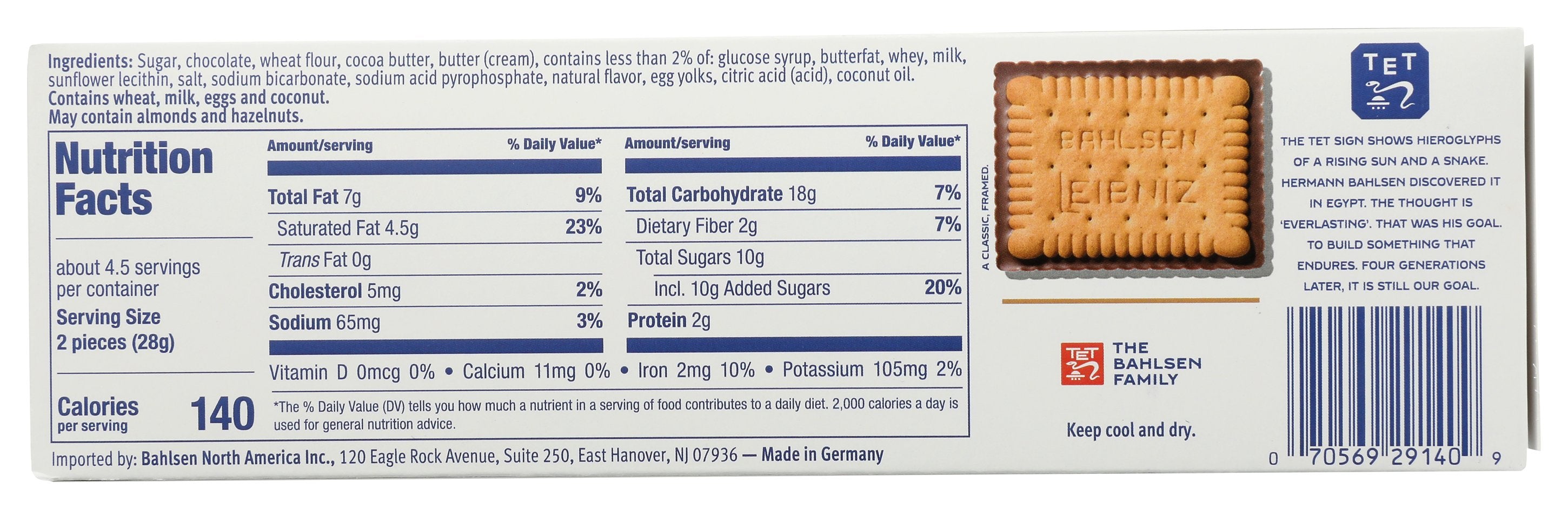 BAHLSEN BISCUIT LEIBNIZ DRK CHOC - Case of 12