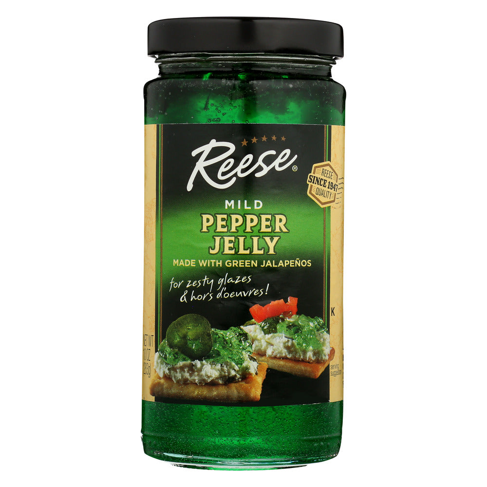 Reese Pepper Jelly Mild with Green Jalapeno - Case of 6 - 10oz