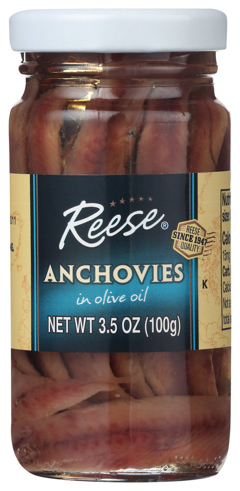 Reese Anchovies in Olive Oil - Case of 12 - 3.5 oz