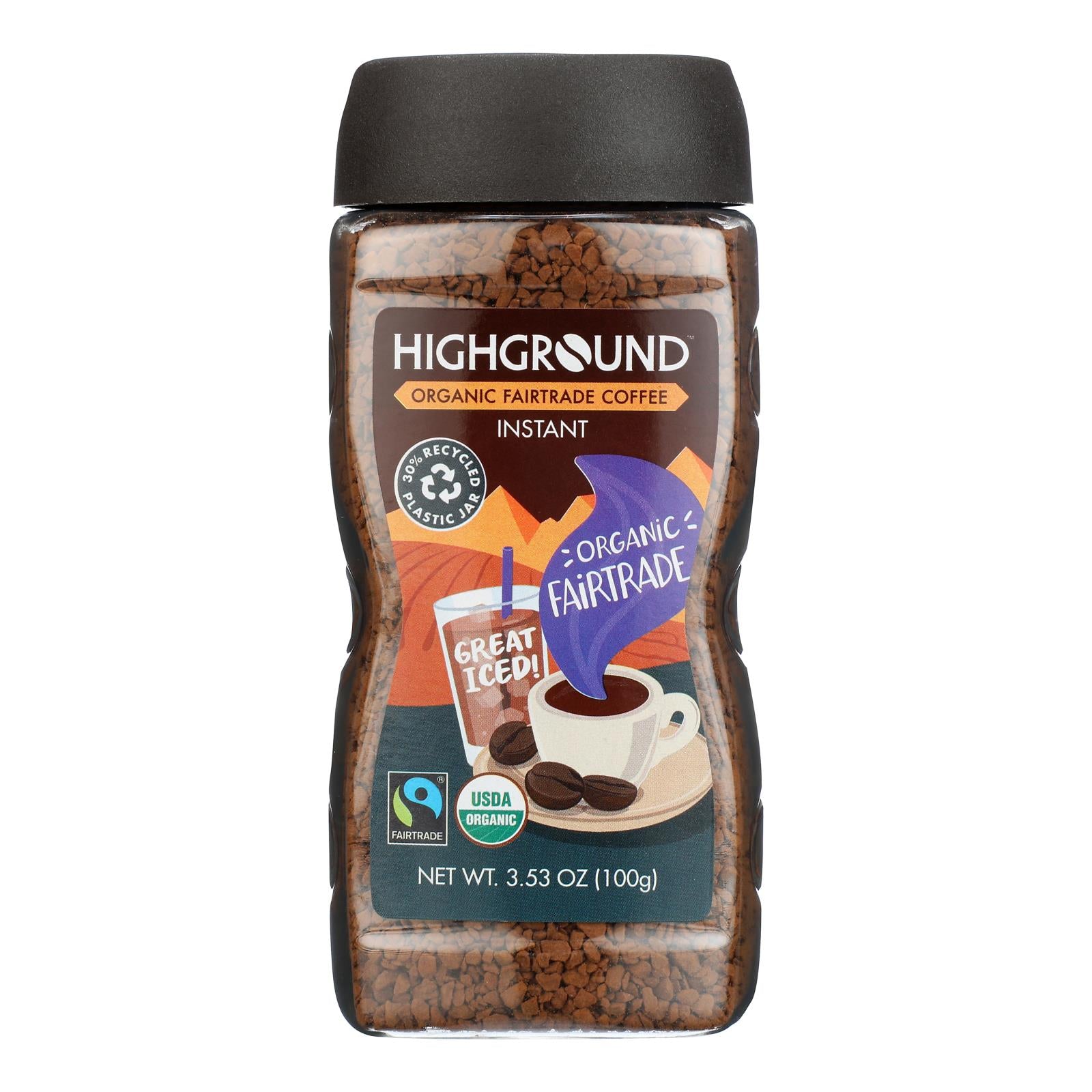 Highground - Coffee Regular Insnt - Case Of 6 - 3.53 Oz
