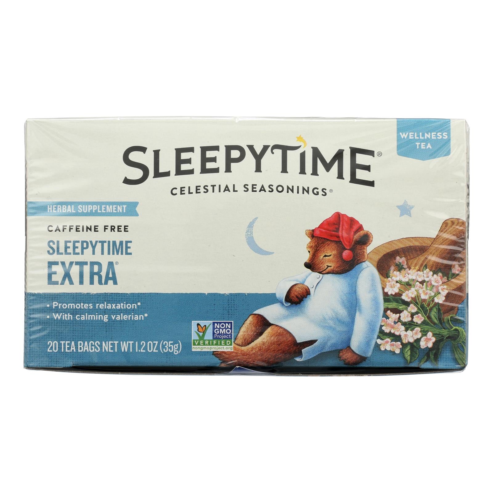 Celestial Seasonings Sleepytime Herbal Tea Caffeine Free - 20 Tea Bags - Case Of 6