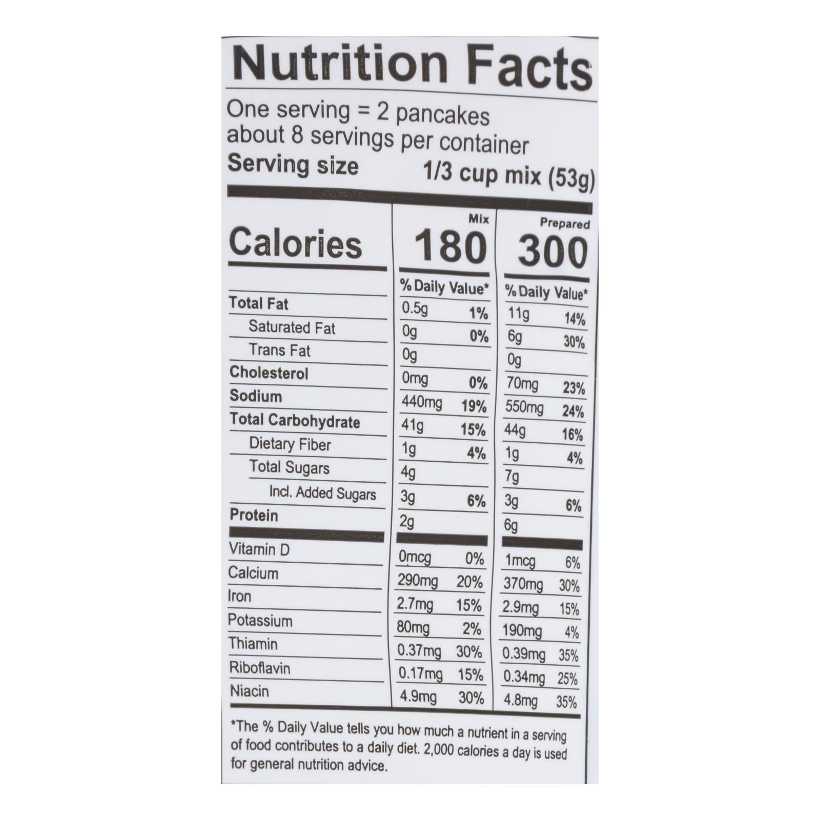 King Arthur Pancake Mix - Case Of 6 - 15 Oz.