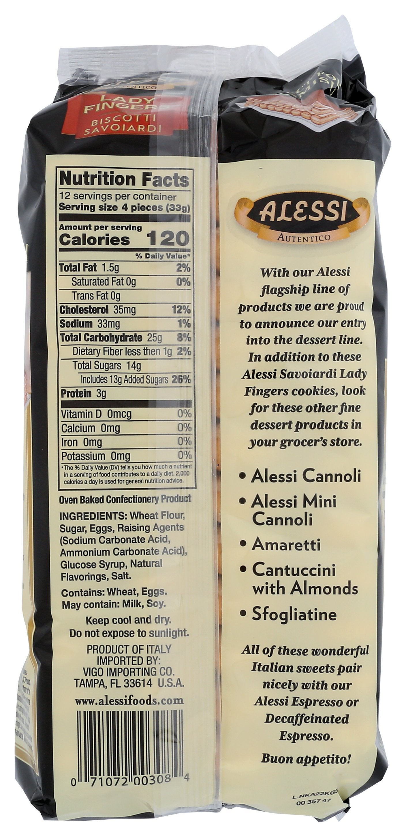 ALESSI COOKIE LDY FNGR SAVOIARDI - Case of 10