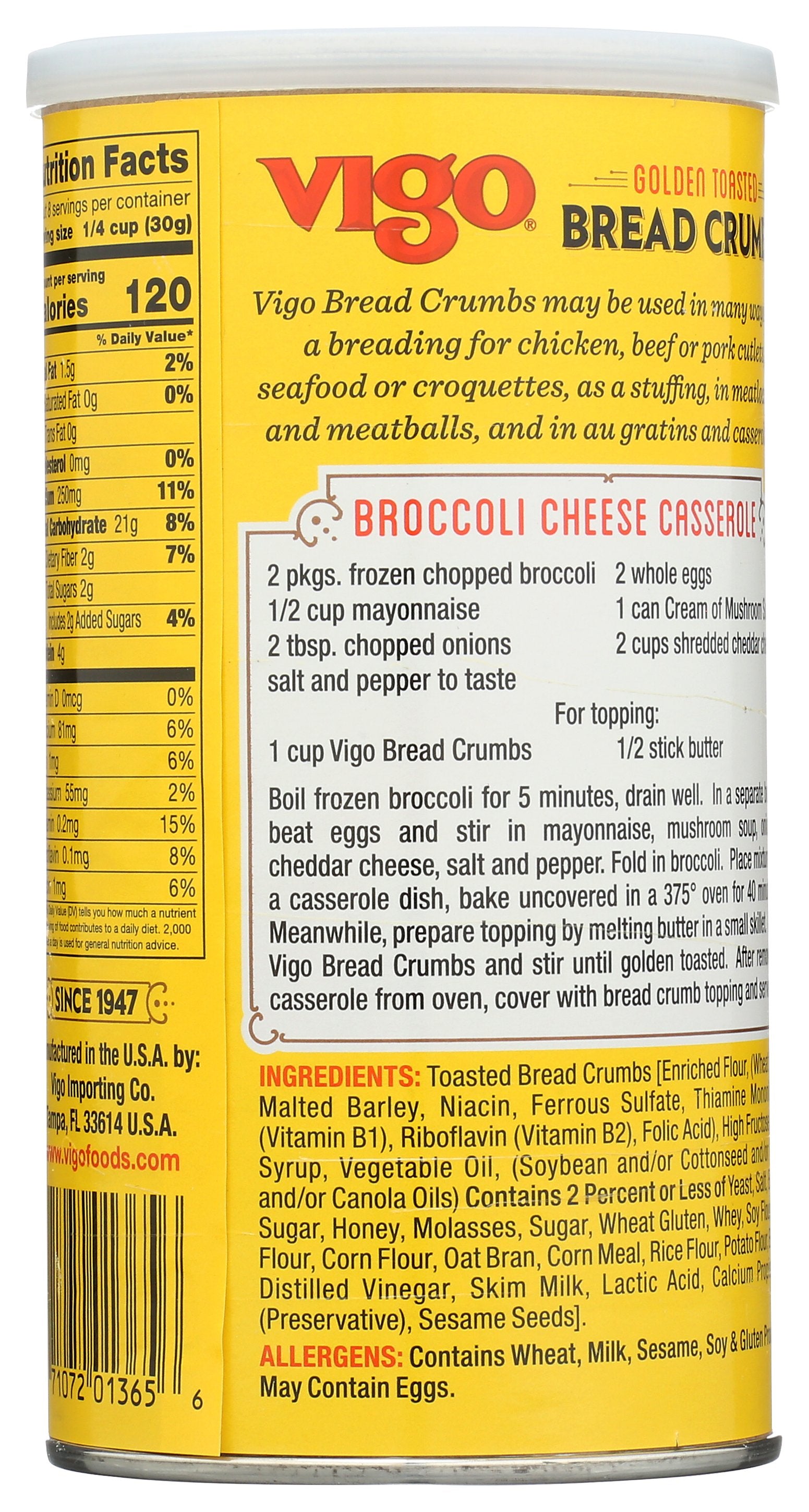 VIGO BREADCRUMB PLAIN - Case of 12