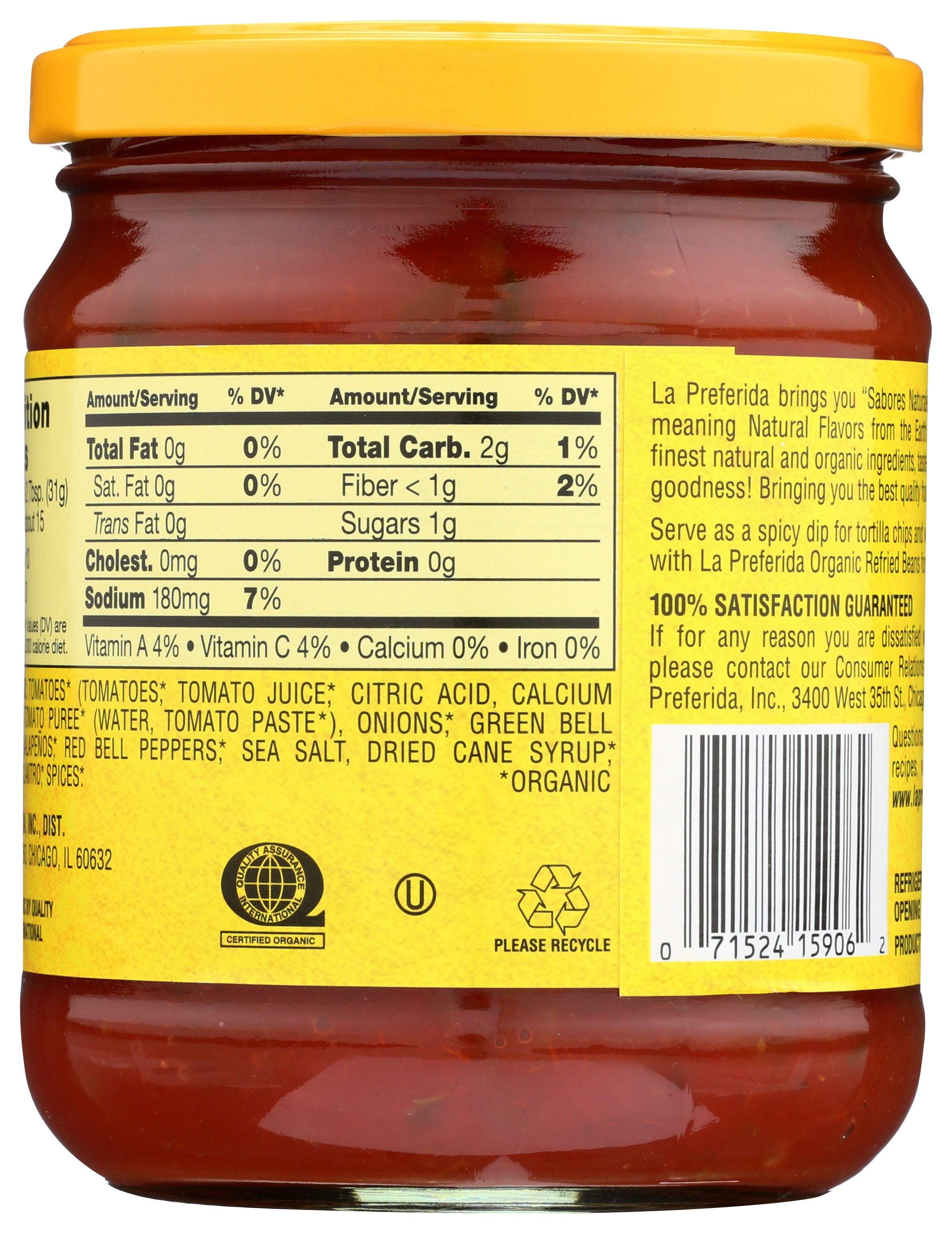 LA PREFERIDA SALSA MED ORG - Case of 12