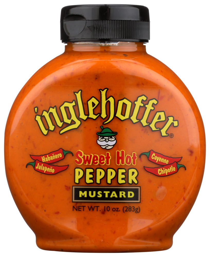 Inglehoffer Sweet Hot Mustard Habanero Jalapeno - Case of 6 - 10 oz