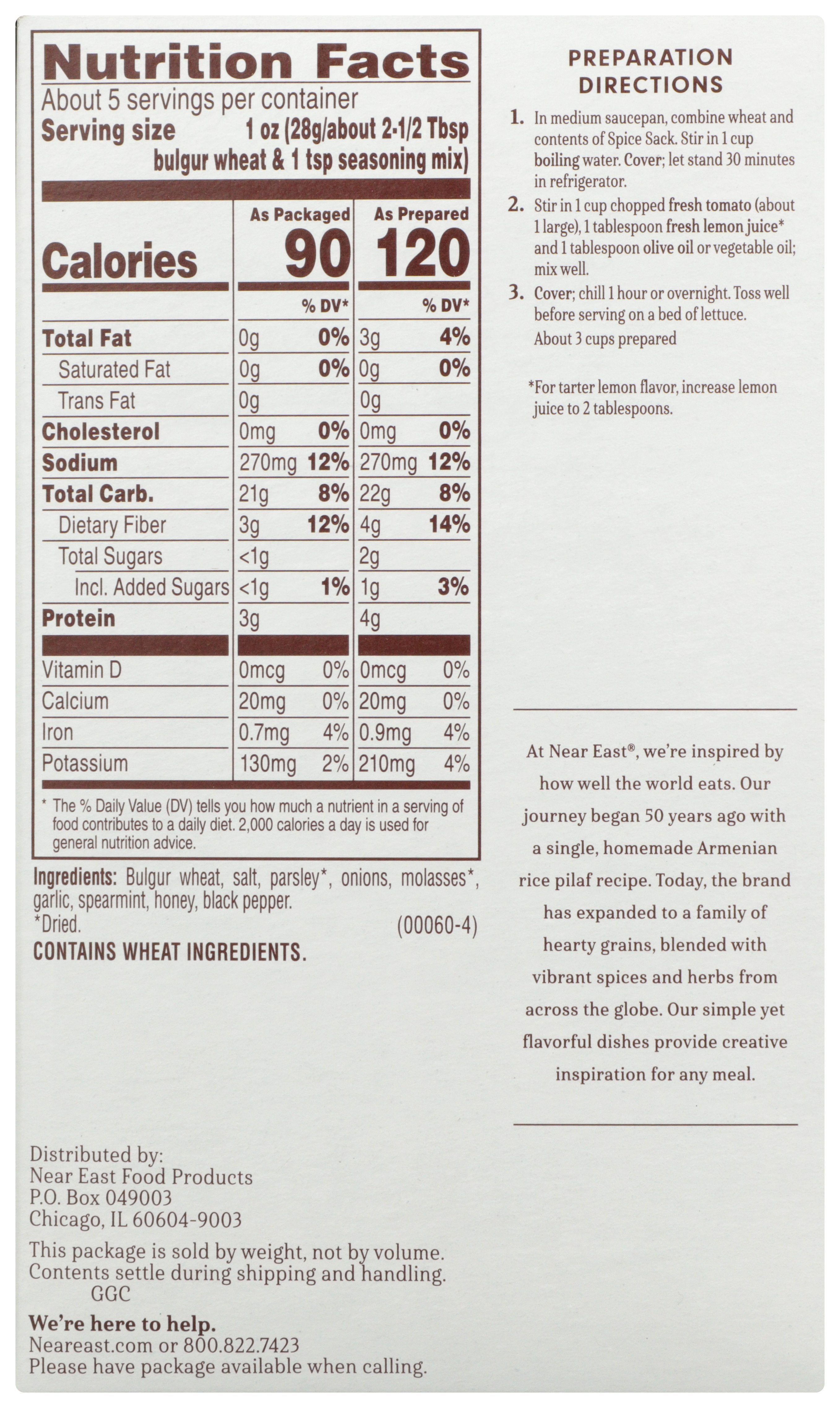 NEAR EAST RICE MIX TABOULE