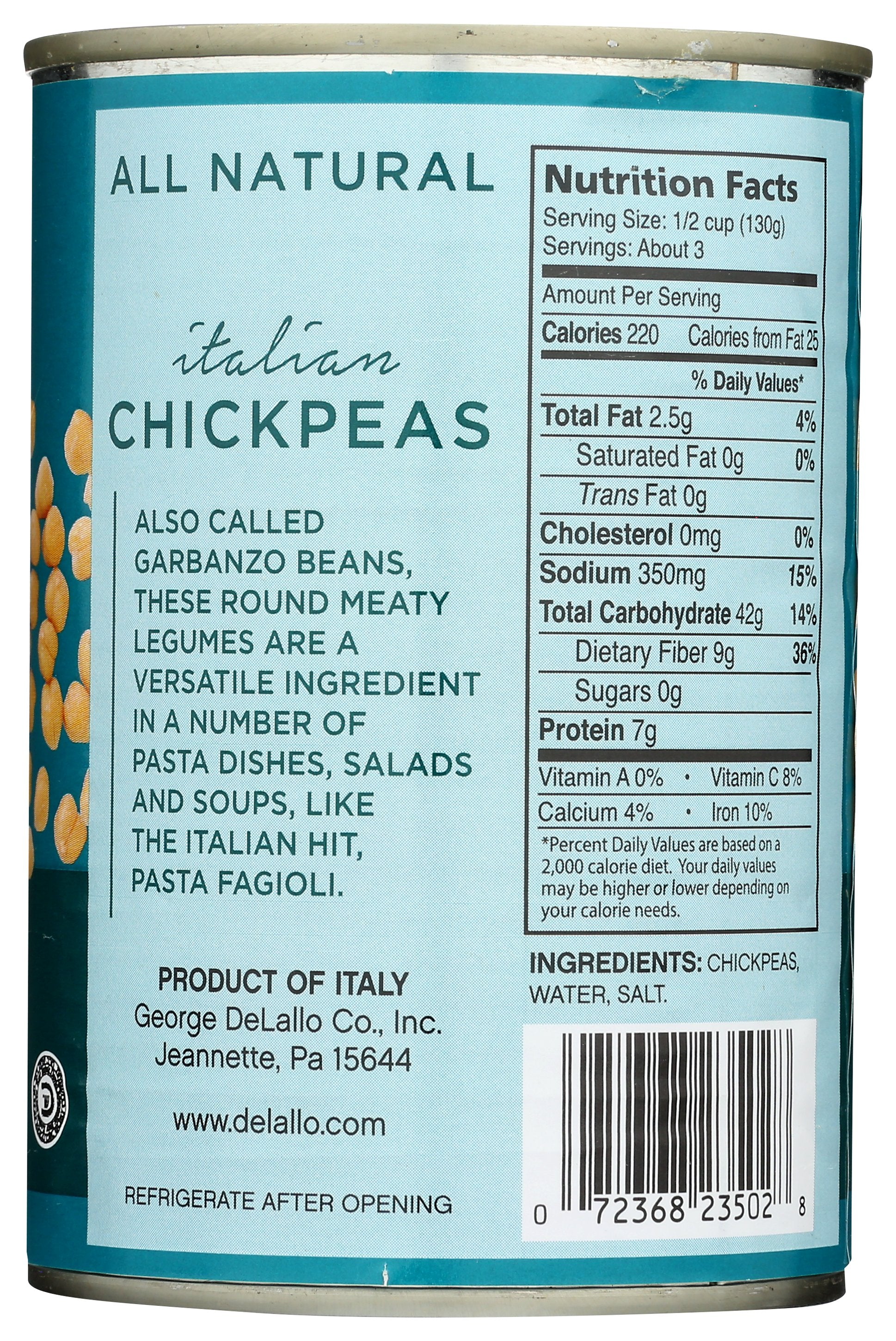 DELALLO BEAN CHICK PEAS - Case of 12