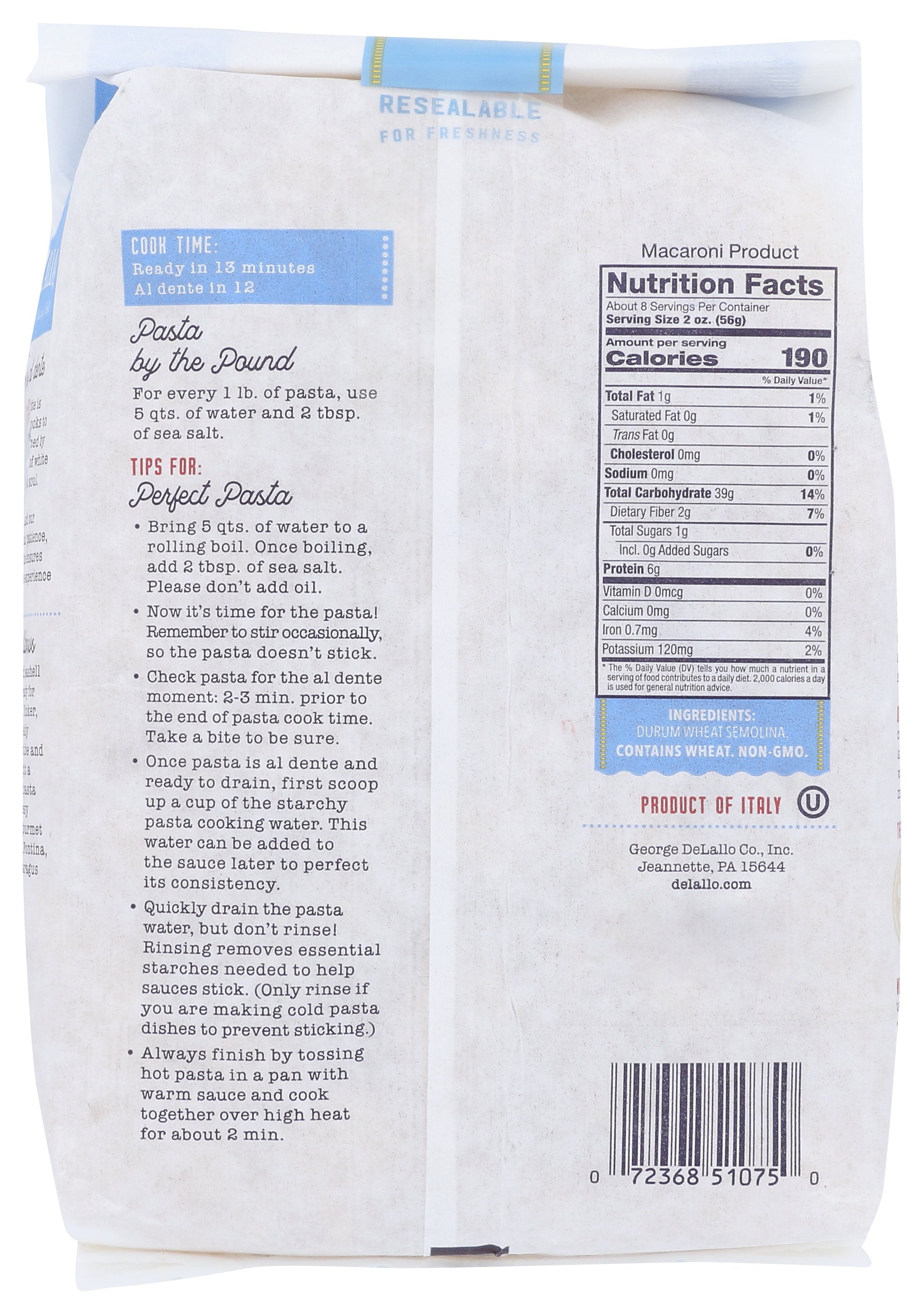 DELALLO PASTA SHELLBOWS - Case of 8