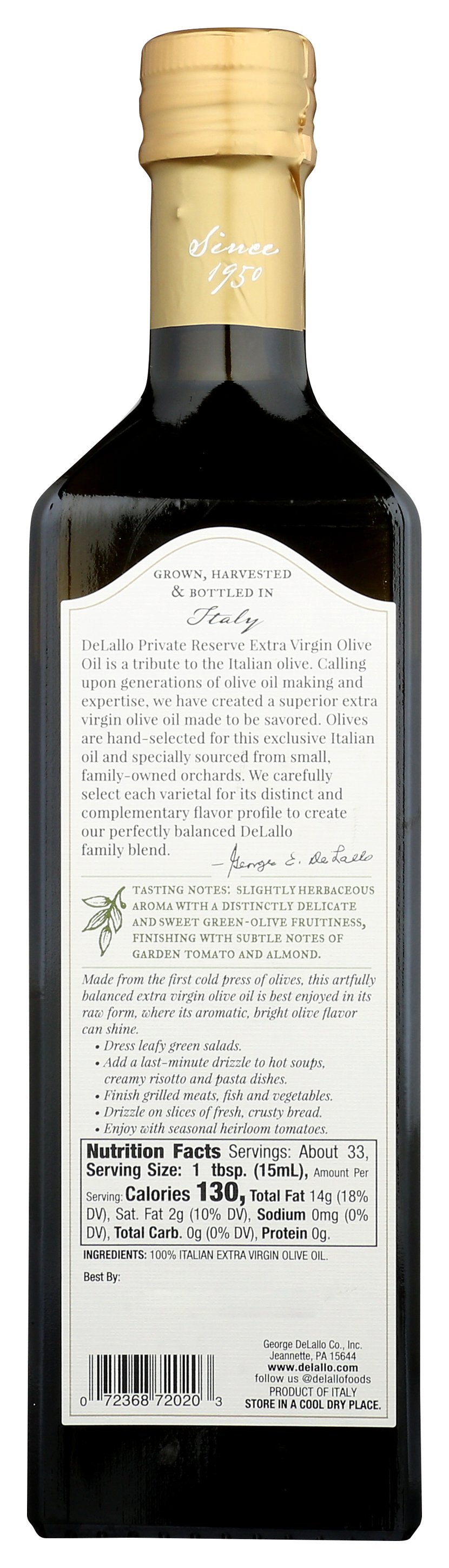 DELALLO EVOO PRIVATE RISERVA - Case of 6
