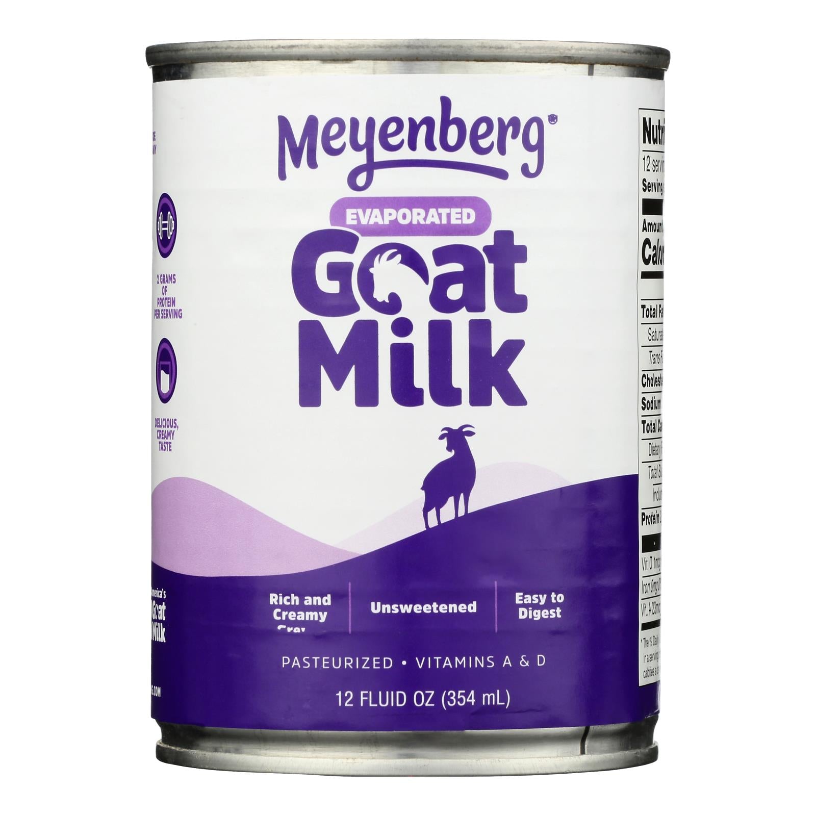 Meyenberg Evaporated Goat Milk - Case Of 12 - 12 Fl Oz.