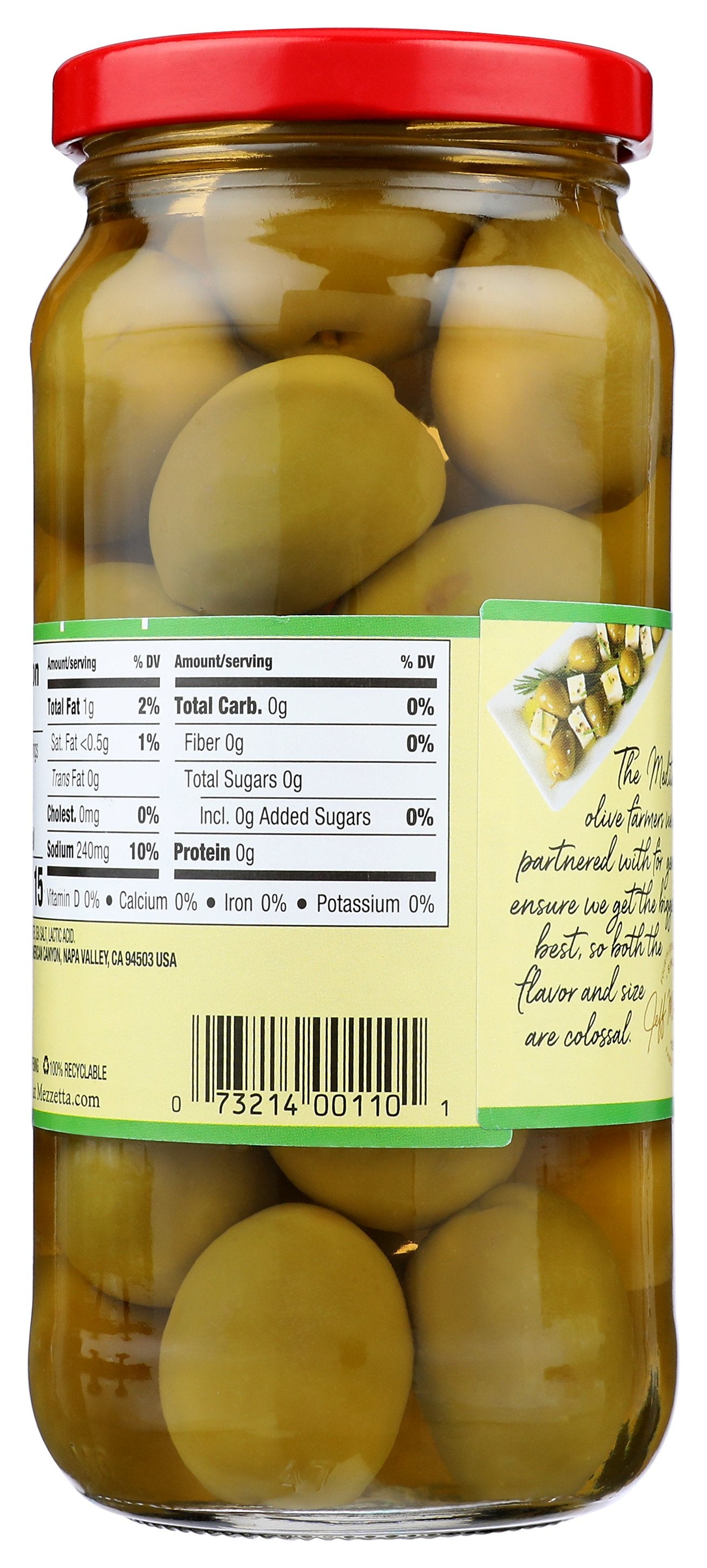 MEZZETTA OLIVE COLOSSAL FANCY - Case of 6