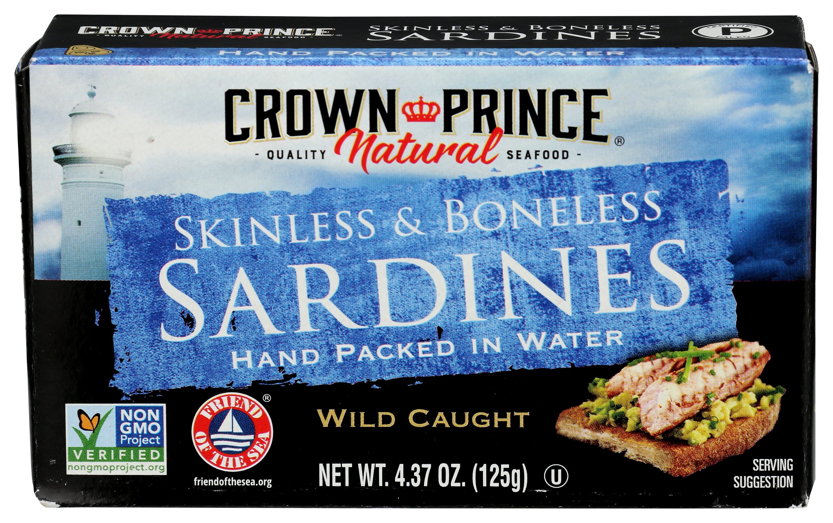 CROWN PRINCE SARDINE BNLSS SKNLS WTR