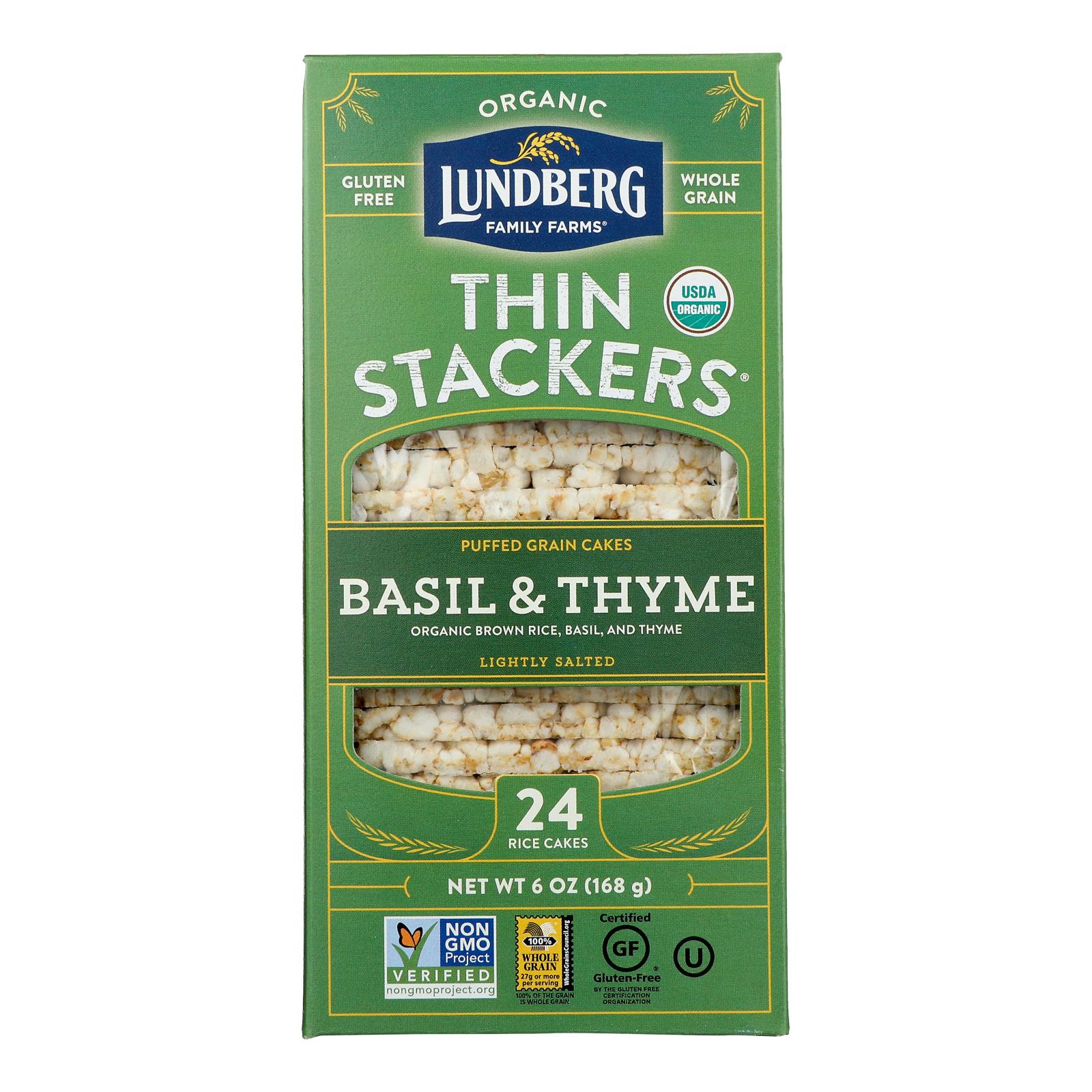Lundberg Family Farms - Rice Ck Basil Thyme Thin - Case Of 6-6 Oz