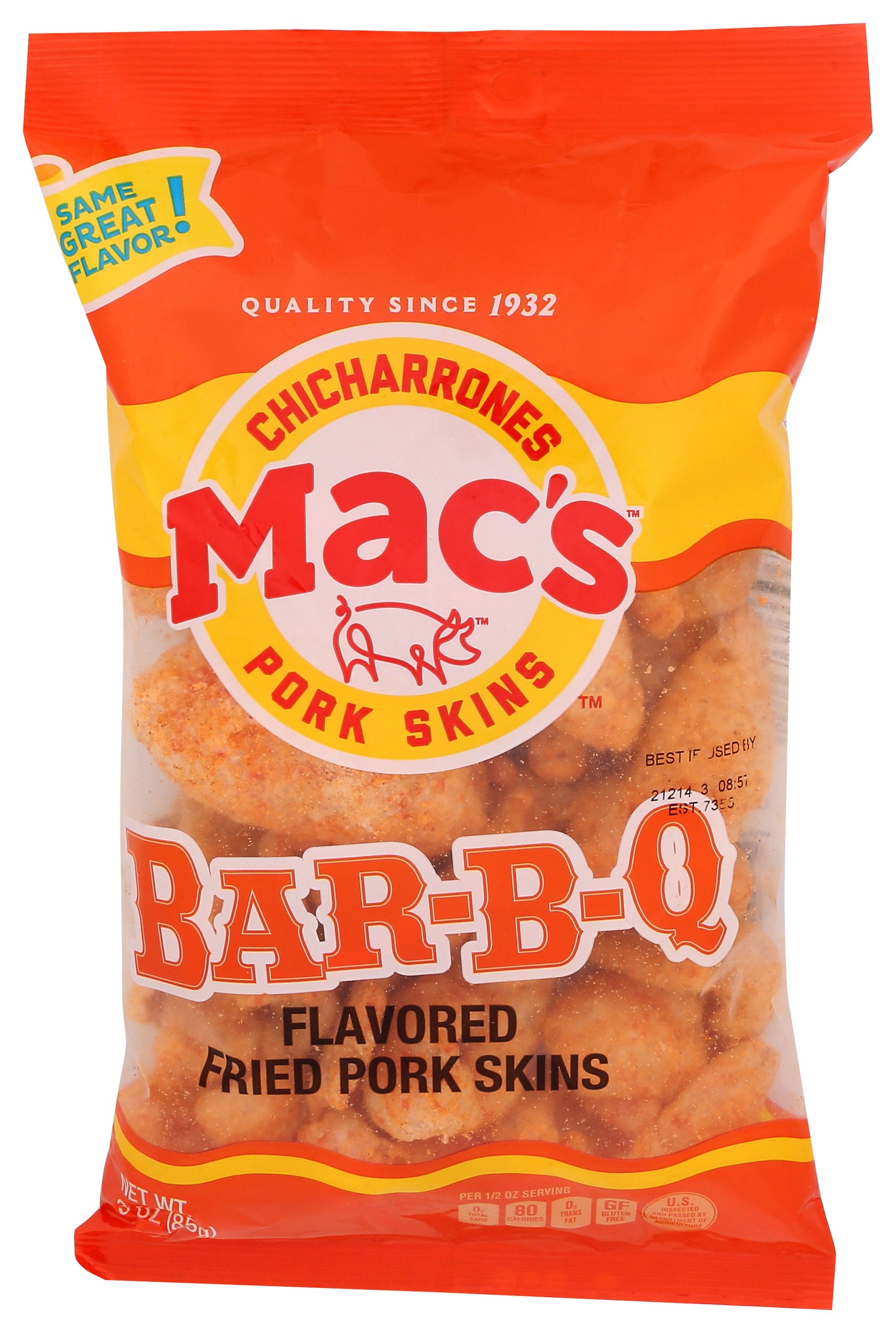 MACS PORKSKINS BBQ - Case of 12