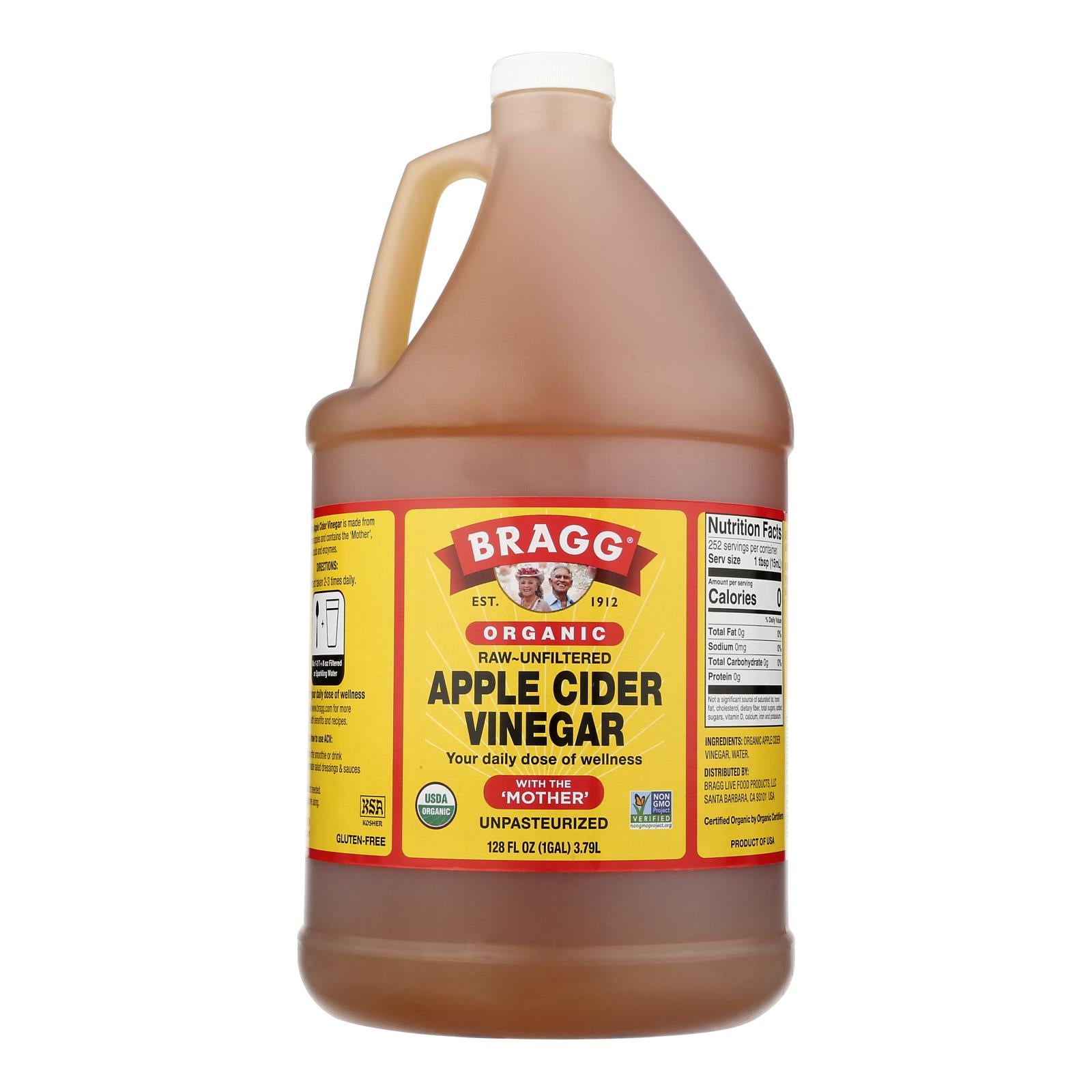 Bragg Organic Raw Unfiltered Apple Cider Vinegar - 1 Each - 1 GAL