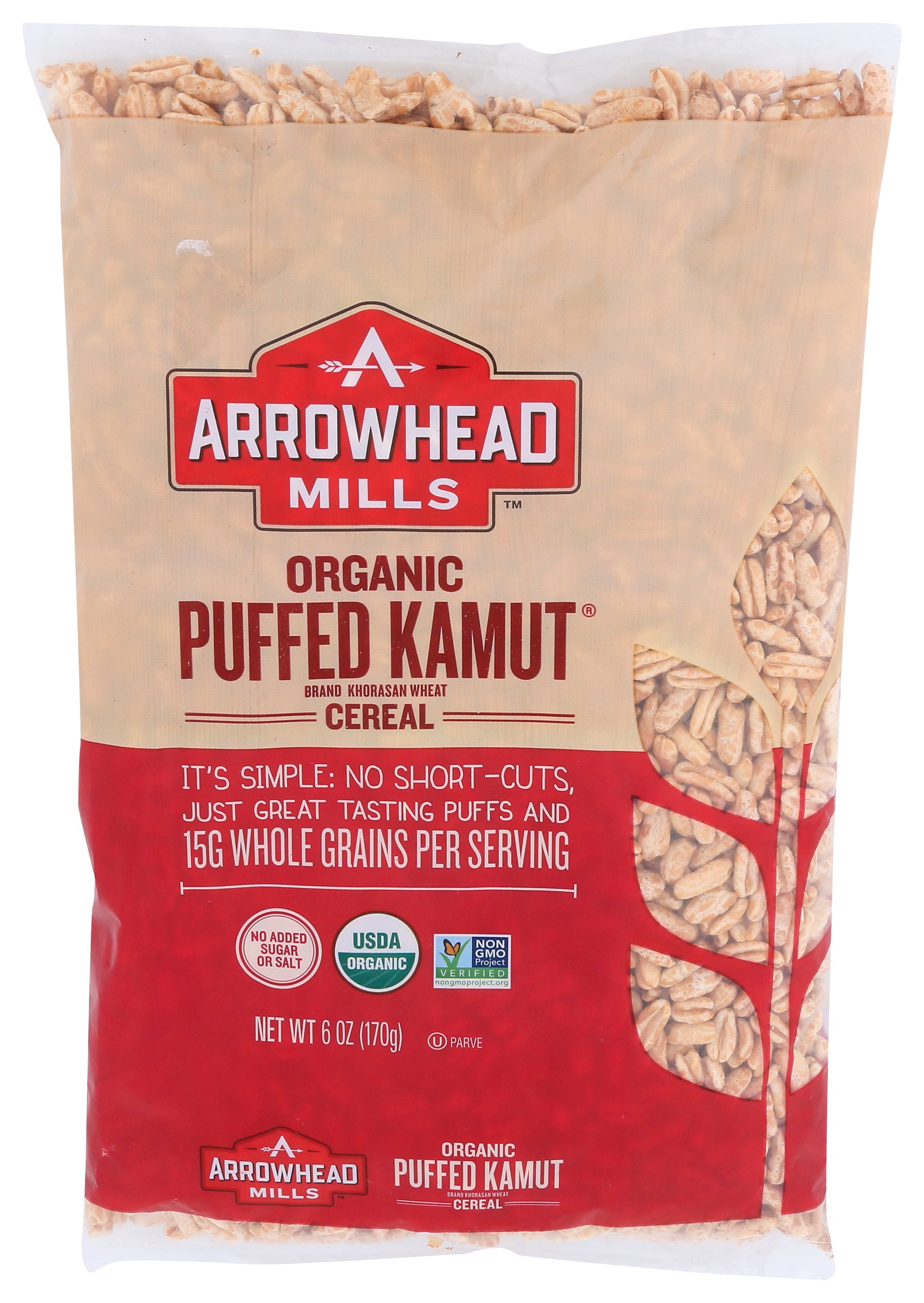 ARROWHEAD MILLS CEREAL PUFF KAMUT NS ORG