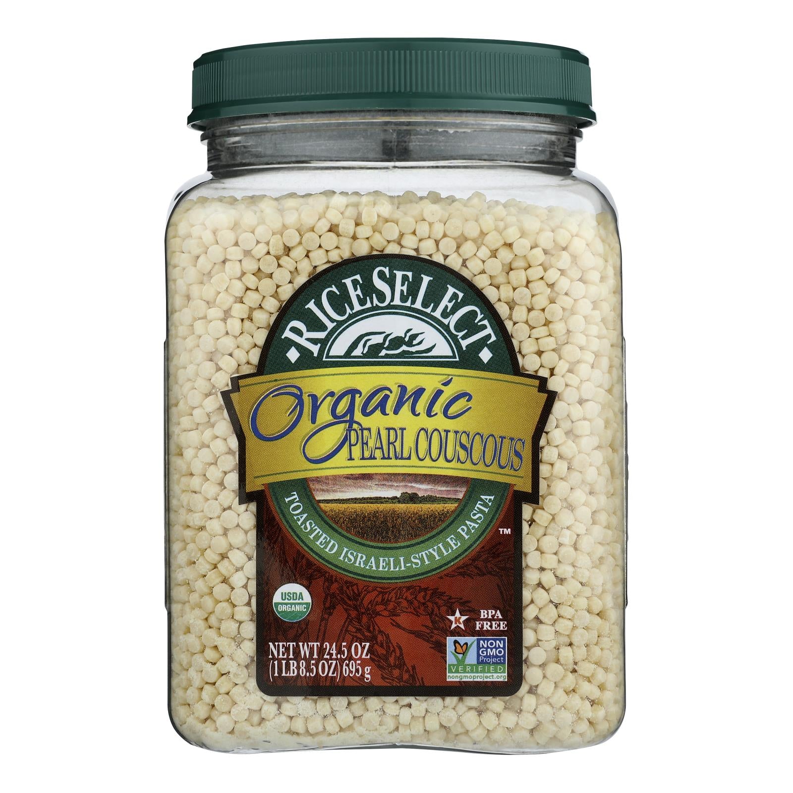Riceselect Couscous, Pearl, Plain Organic - Case Of 4 - 24.5 Oz