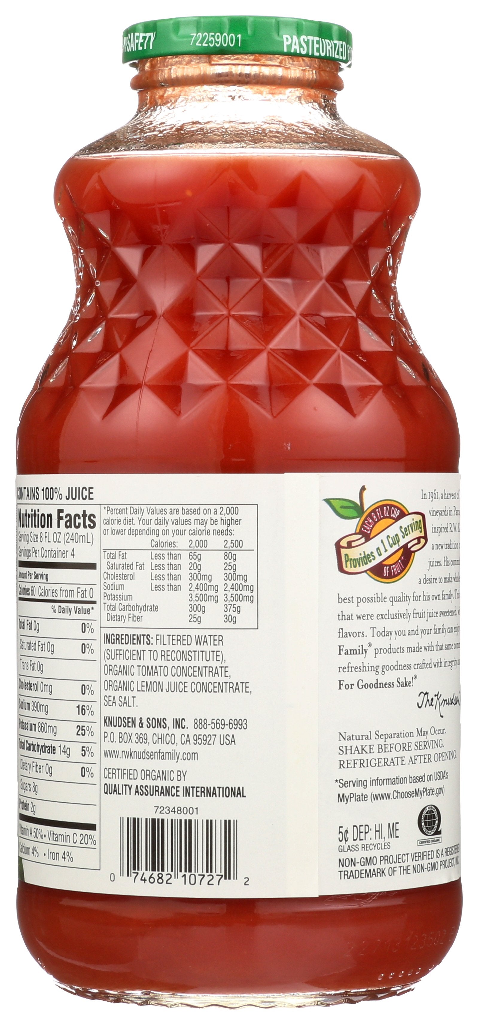 KNUDSEN JUICE TOMATO - Case of 6