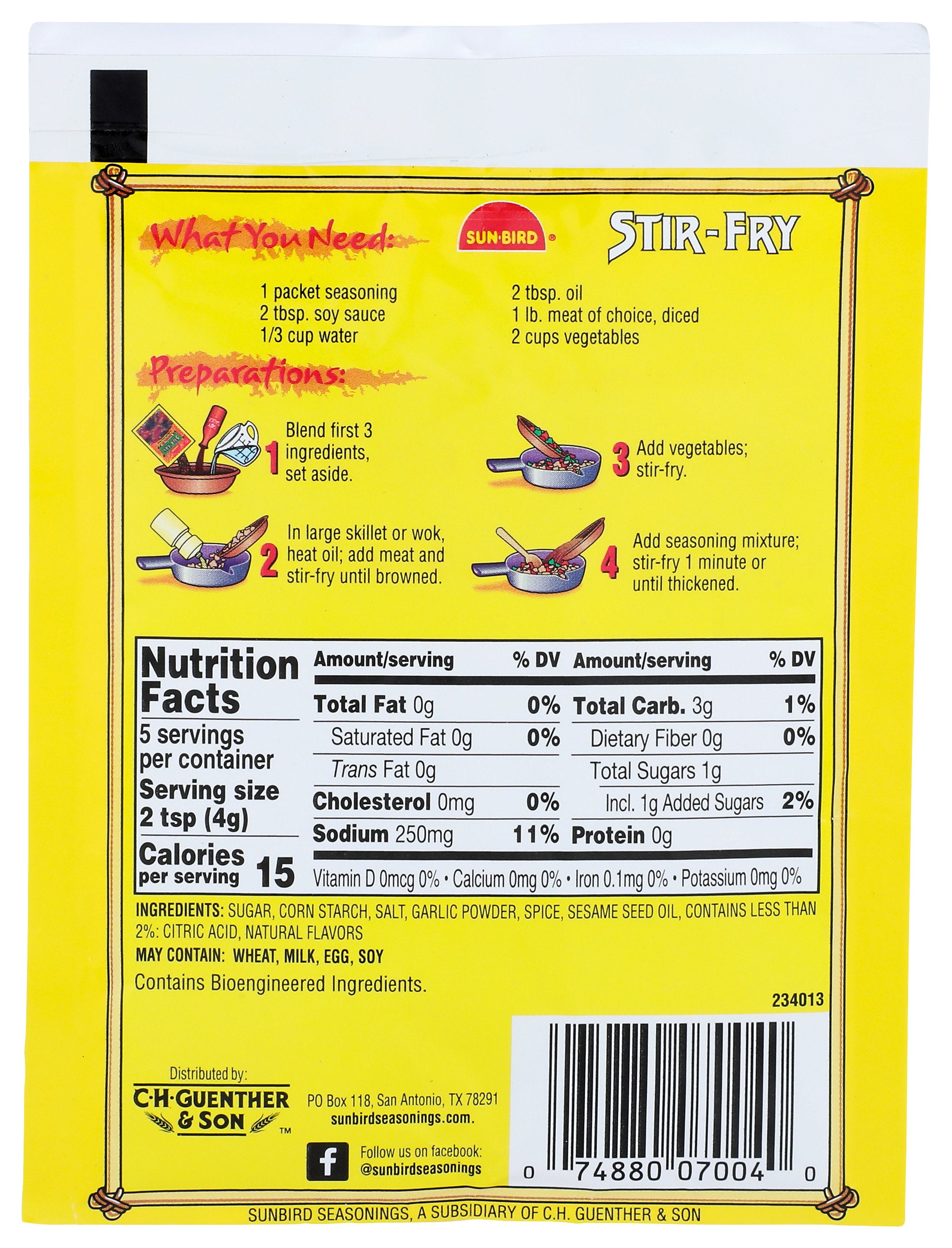 SUNBIRD MIX SSNNG STIR FRY - Case of 24