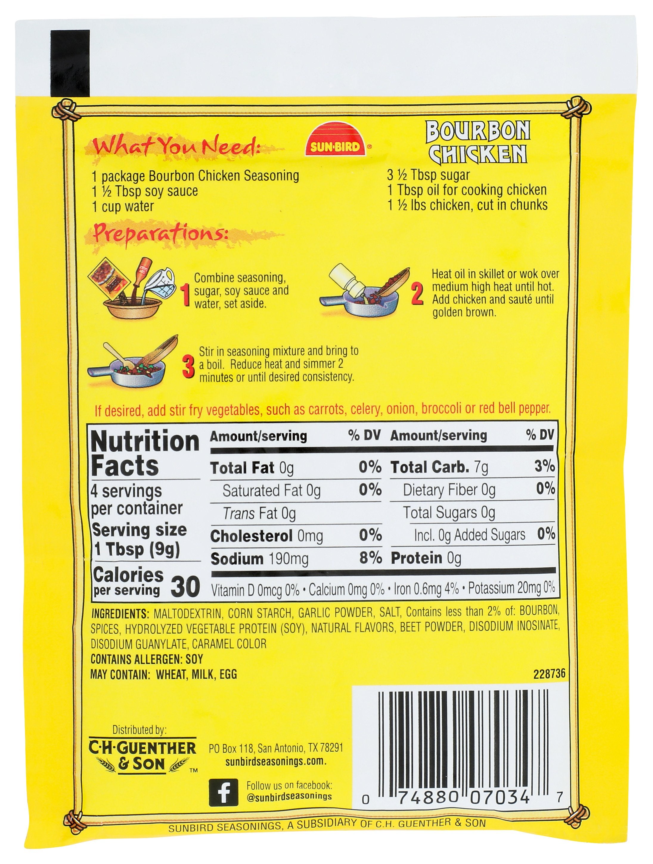 SUNBIRD MIX CHCKN BOURBON - Case of 24