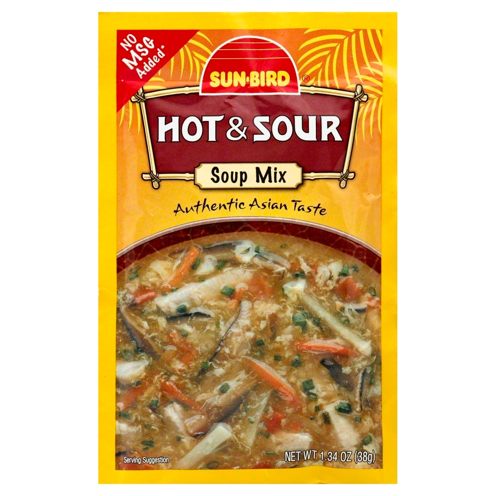 SunBird Hot & Sour Soup Mix - Case of 24 - 1.34 OZ