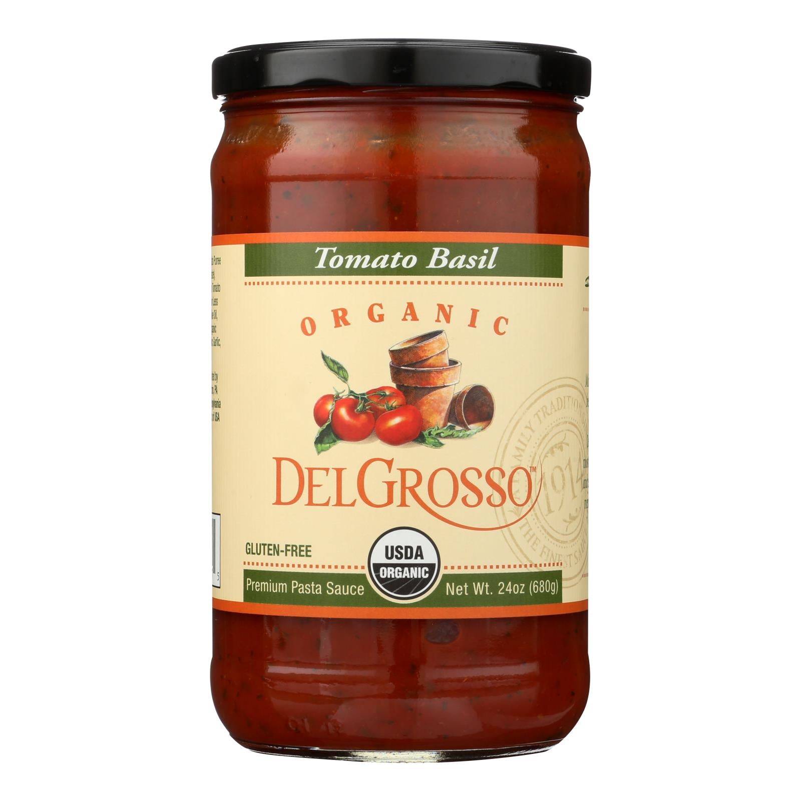 La Famiglia Del Grosso Tomato Basil Organic Pasta Sauce - Case of 12 - 24 OZ