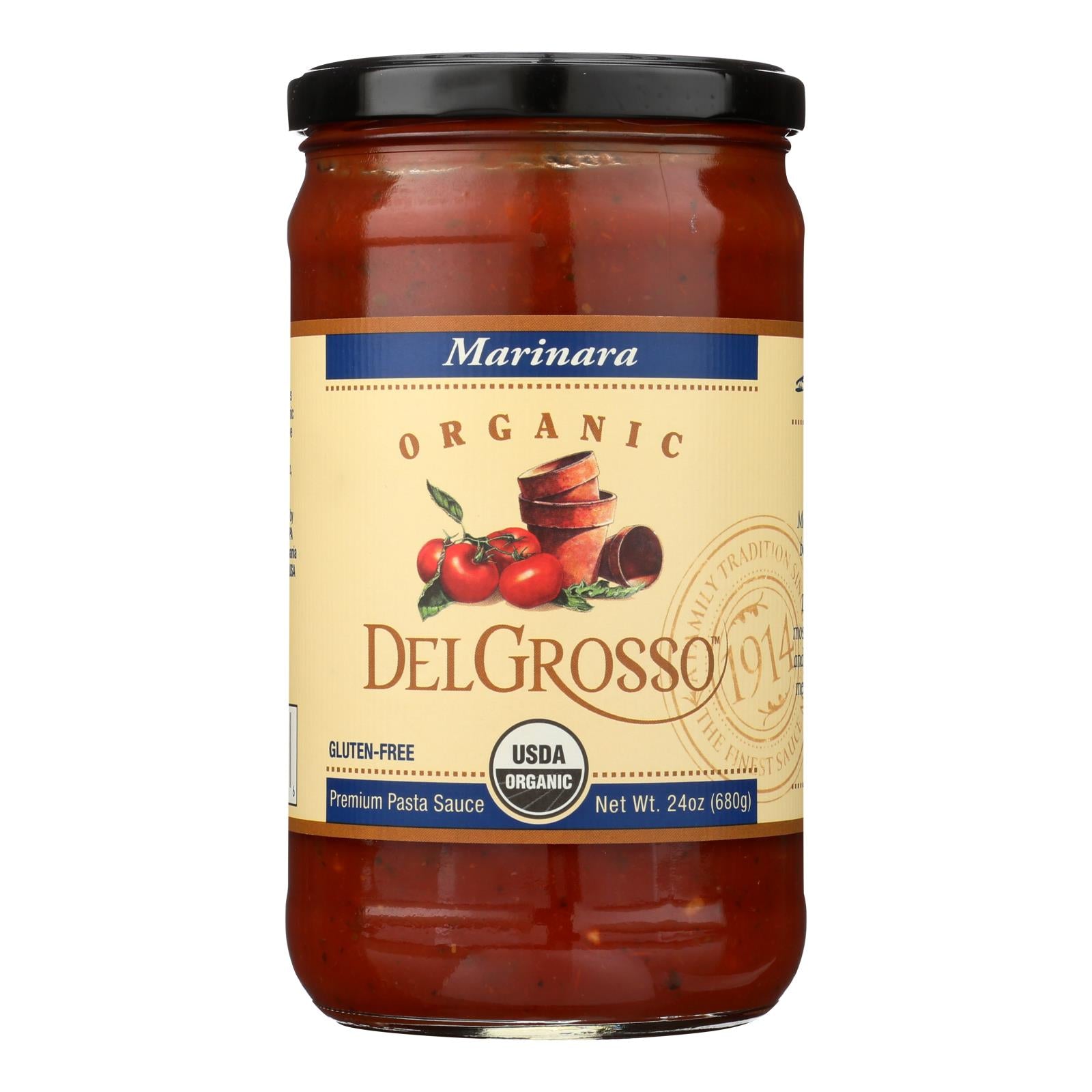 La Famiglia Del Grosso Organic Marinara Sauce - Case of 12 - 24 OZ