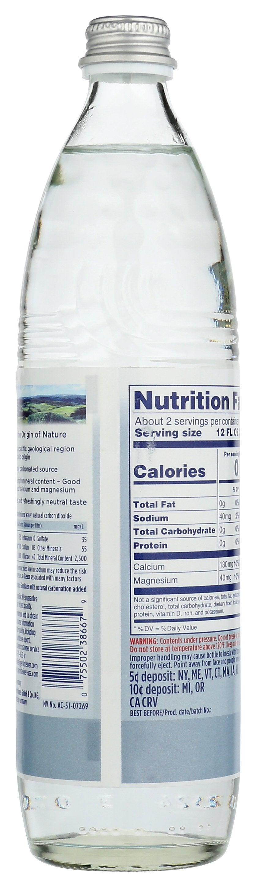 GEROLSTEINER WATER MINERAL SPRKL - Case of 15