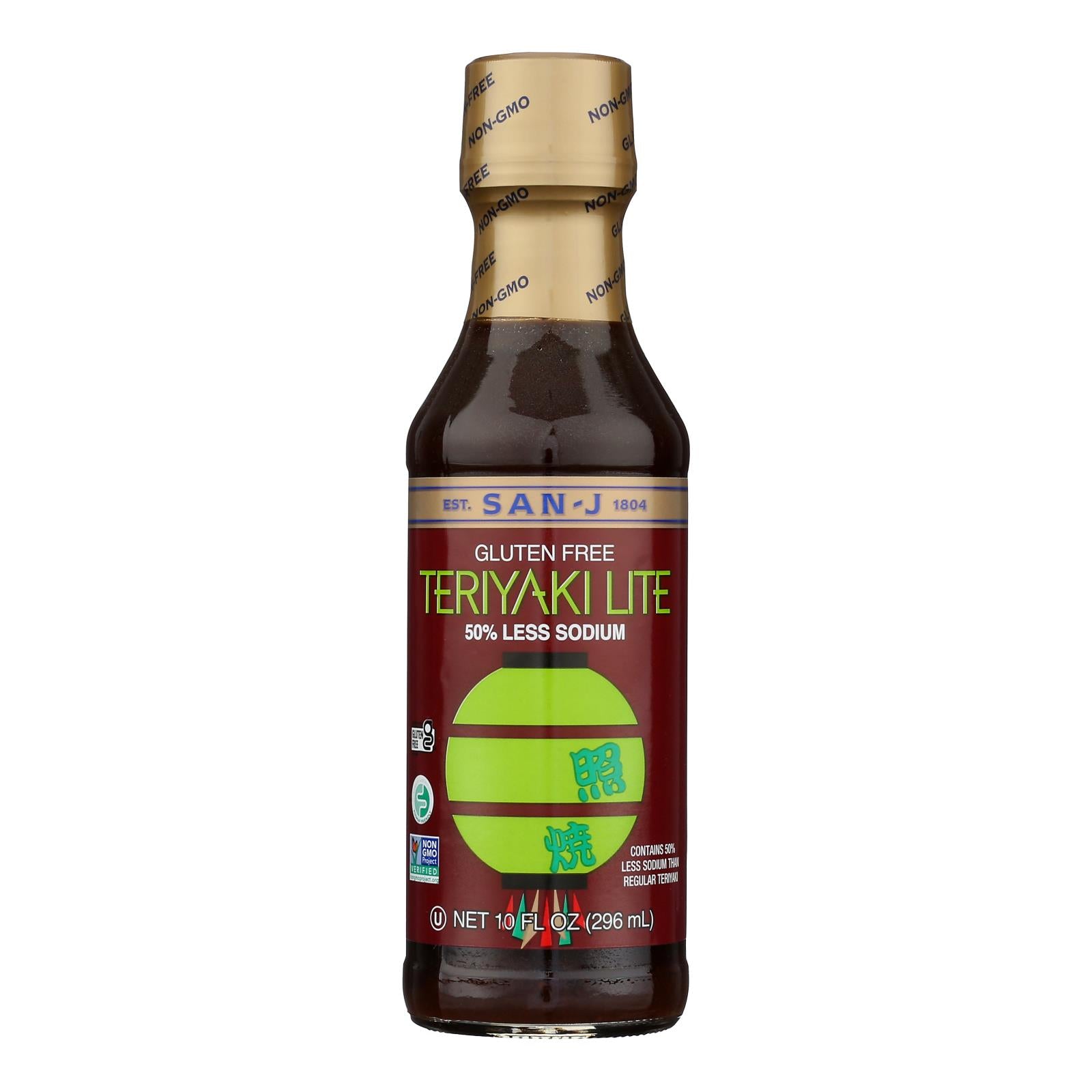 San-j - Teriyaki Sauce Lite - Case of 6-10 FZ