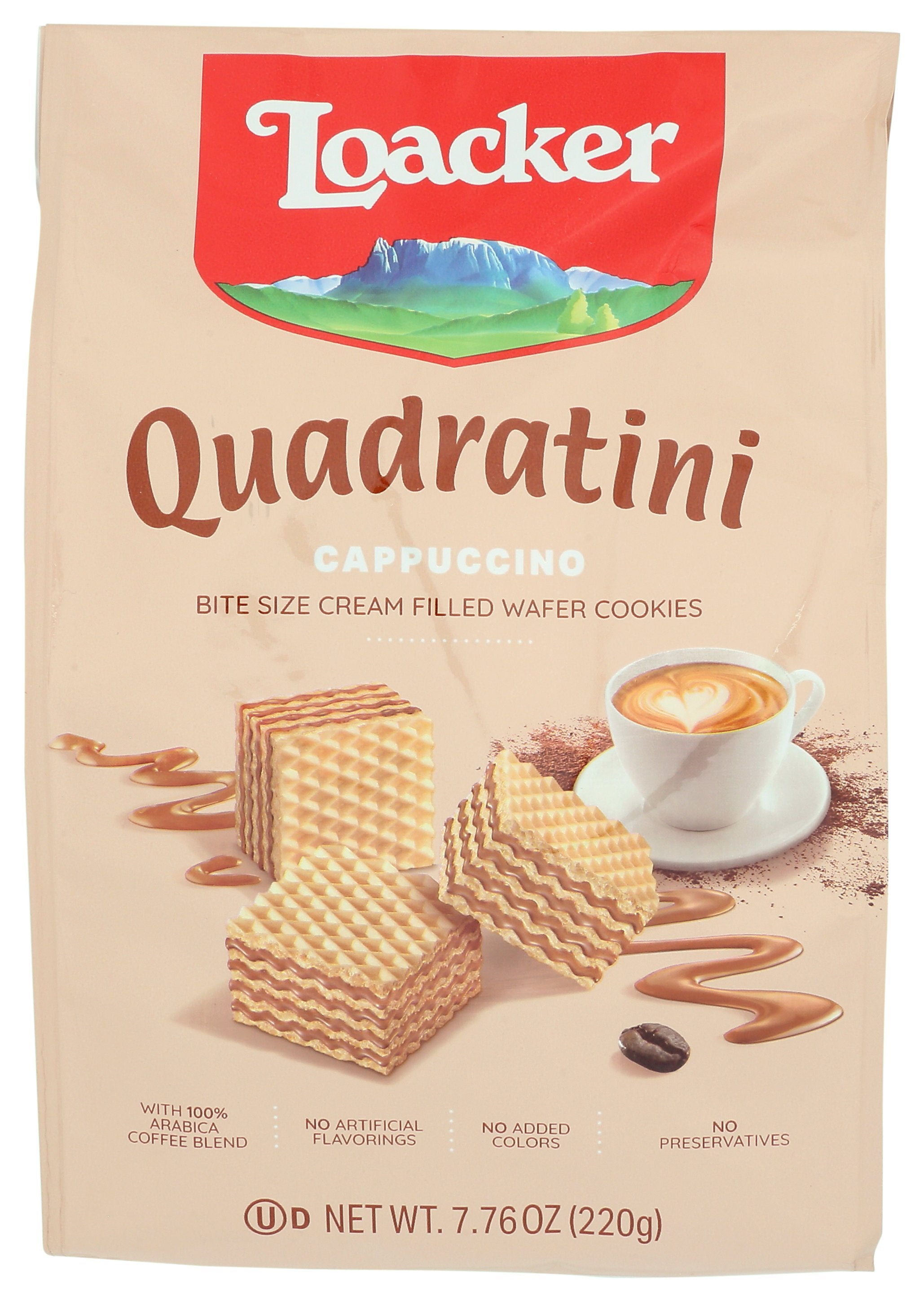 LOACKER WAFER QUDRTNI CAPCNO 220G - Case of 6