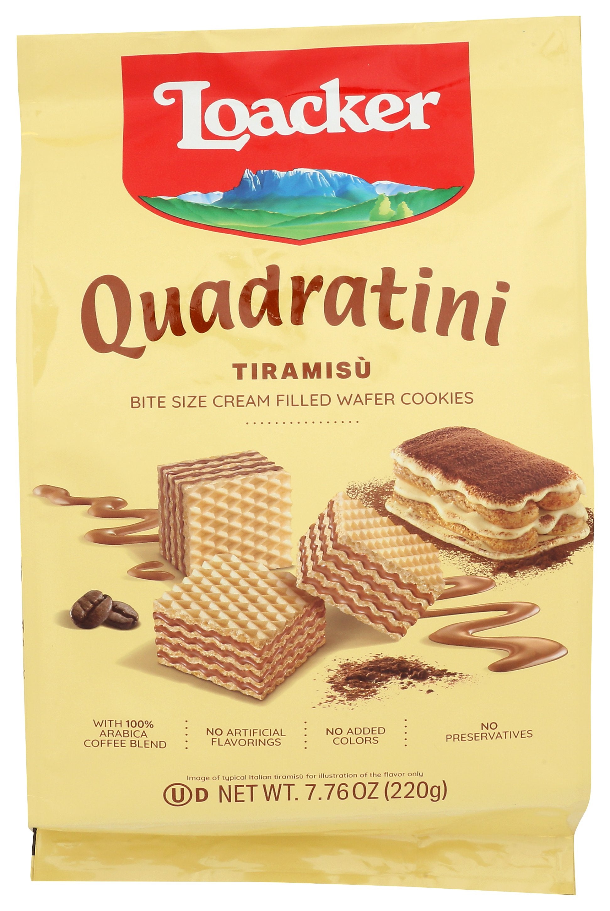 LOACKER WAFER QUDRTNI TIRMSU 220G - Case of 6