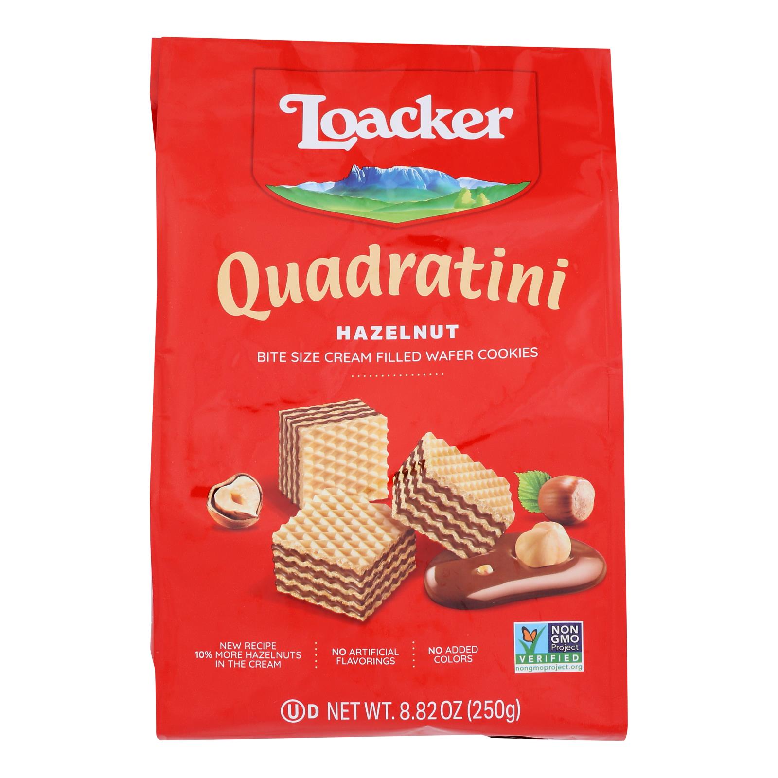 Loacker Quadratini Wafer Cookies  - Case Of 6 - 8.82 Oz