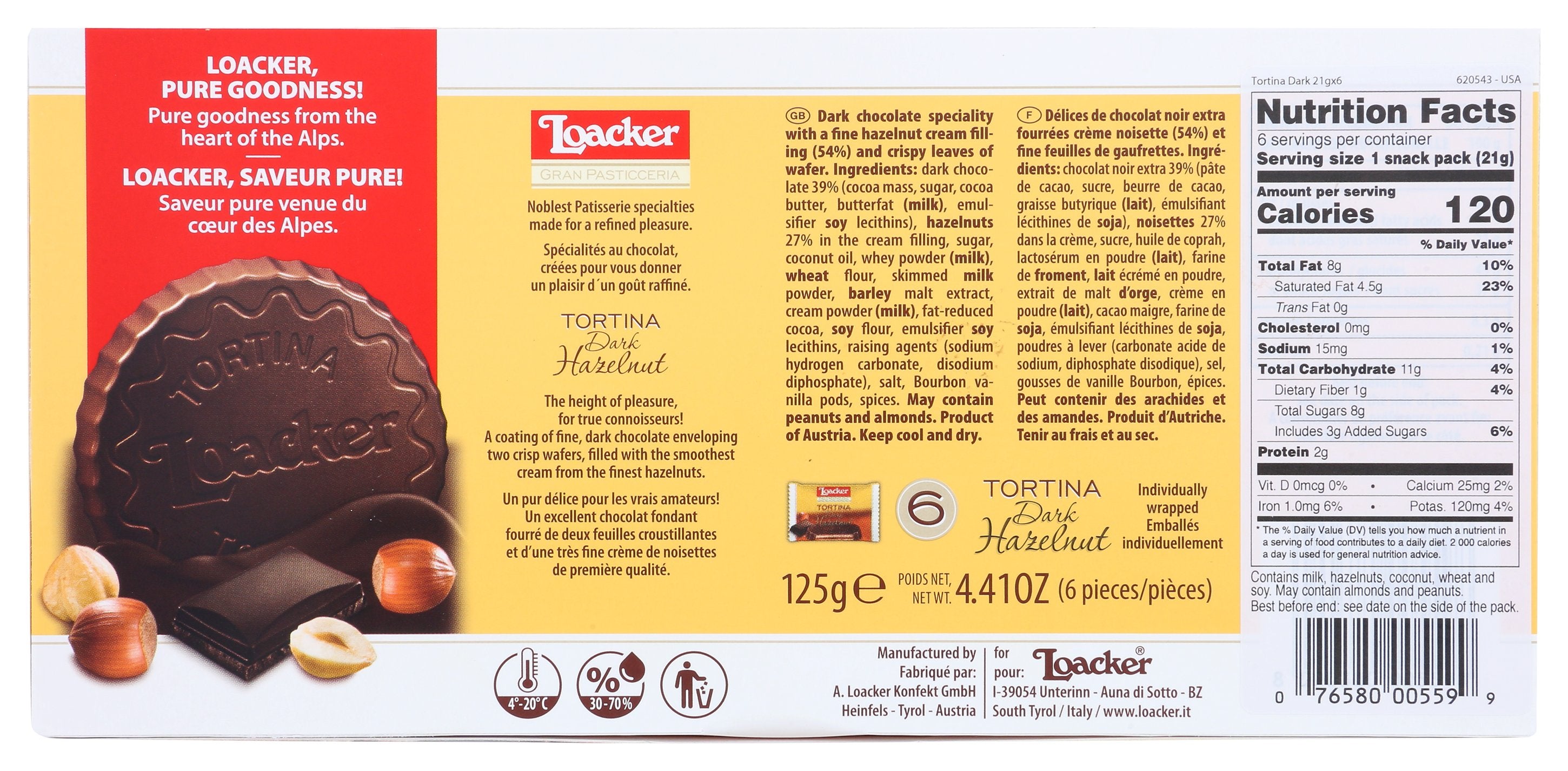 LOACKER COOKIE DRK HAZELNUT - Case of 12
