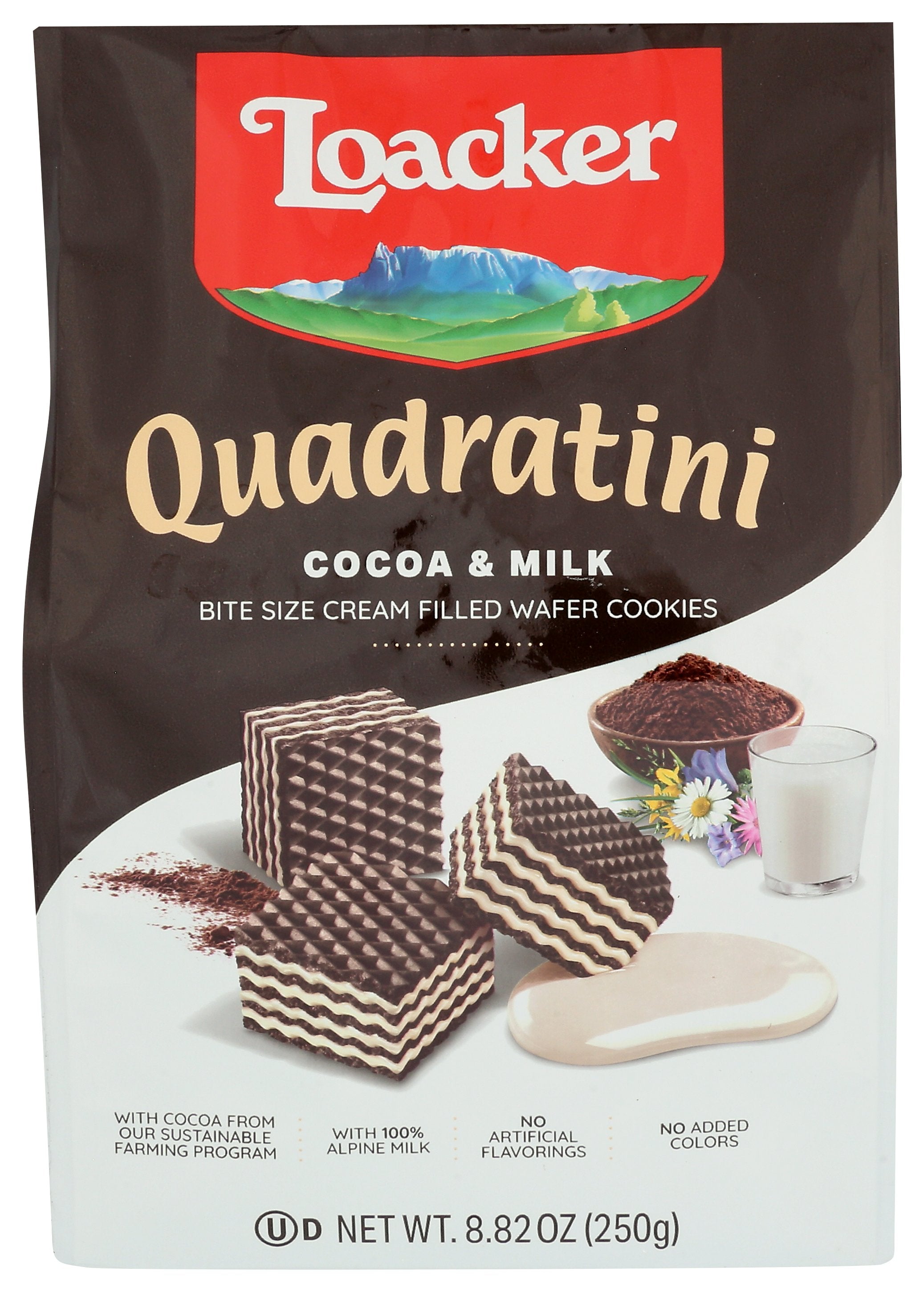 LOACKER QUADRATINI COCOA & MILK - Case of 6