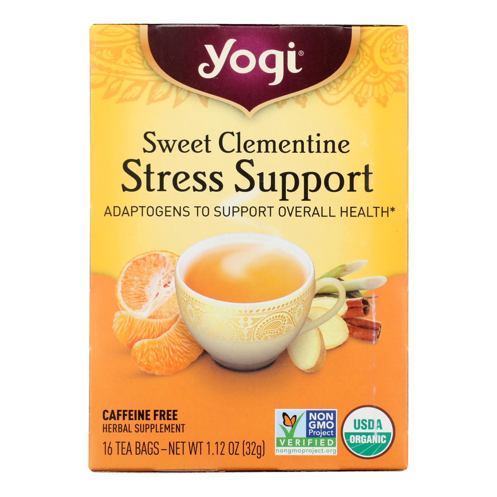 Yogi - Tea Clementine Stress - Case Of 6 - 16 Bag