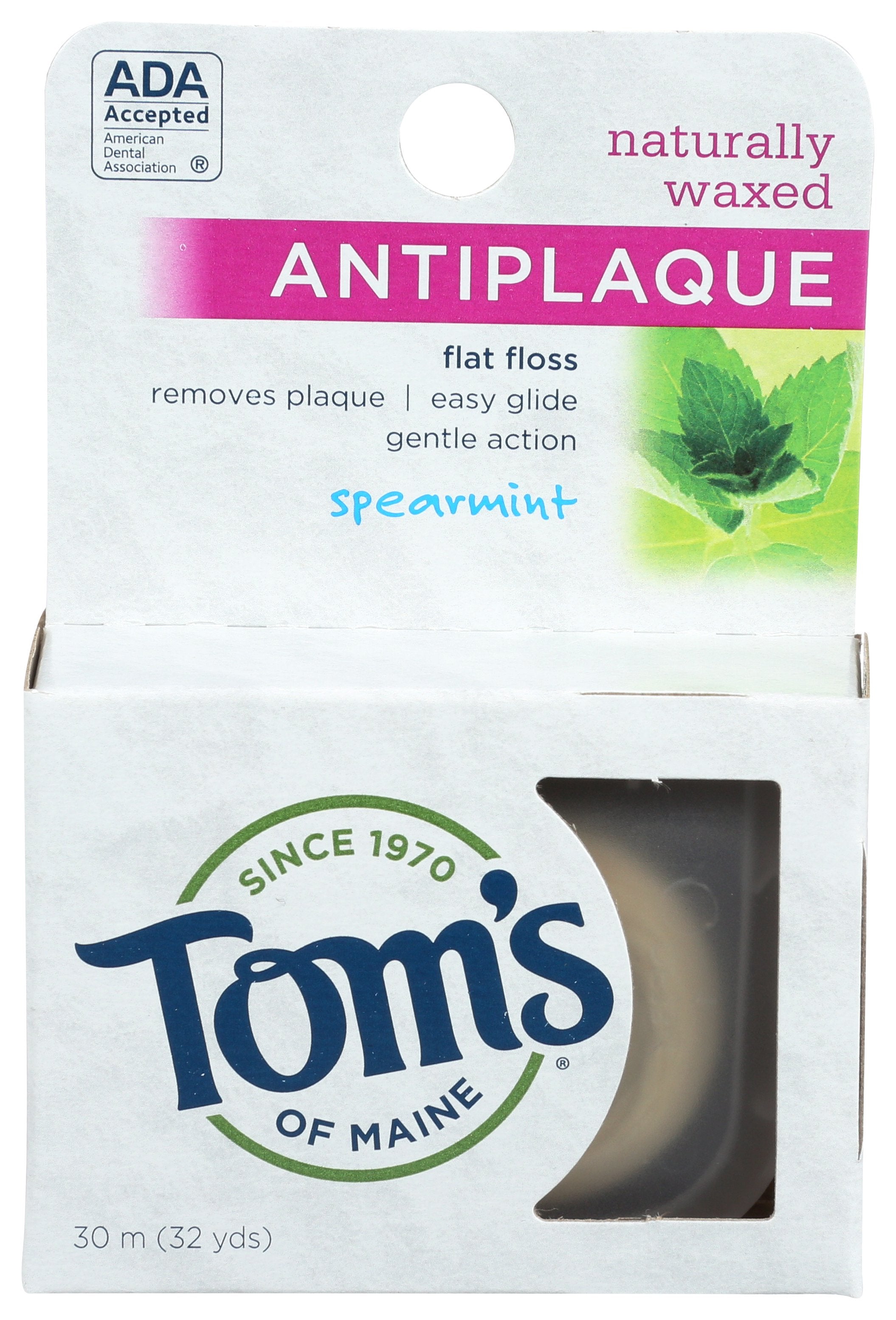 TOMS OF MAINE DNTL FLOSS ANTIPLQ SPRMT - Case of 3