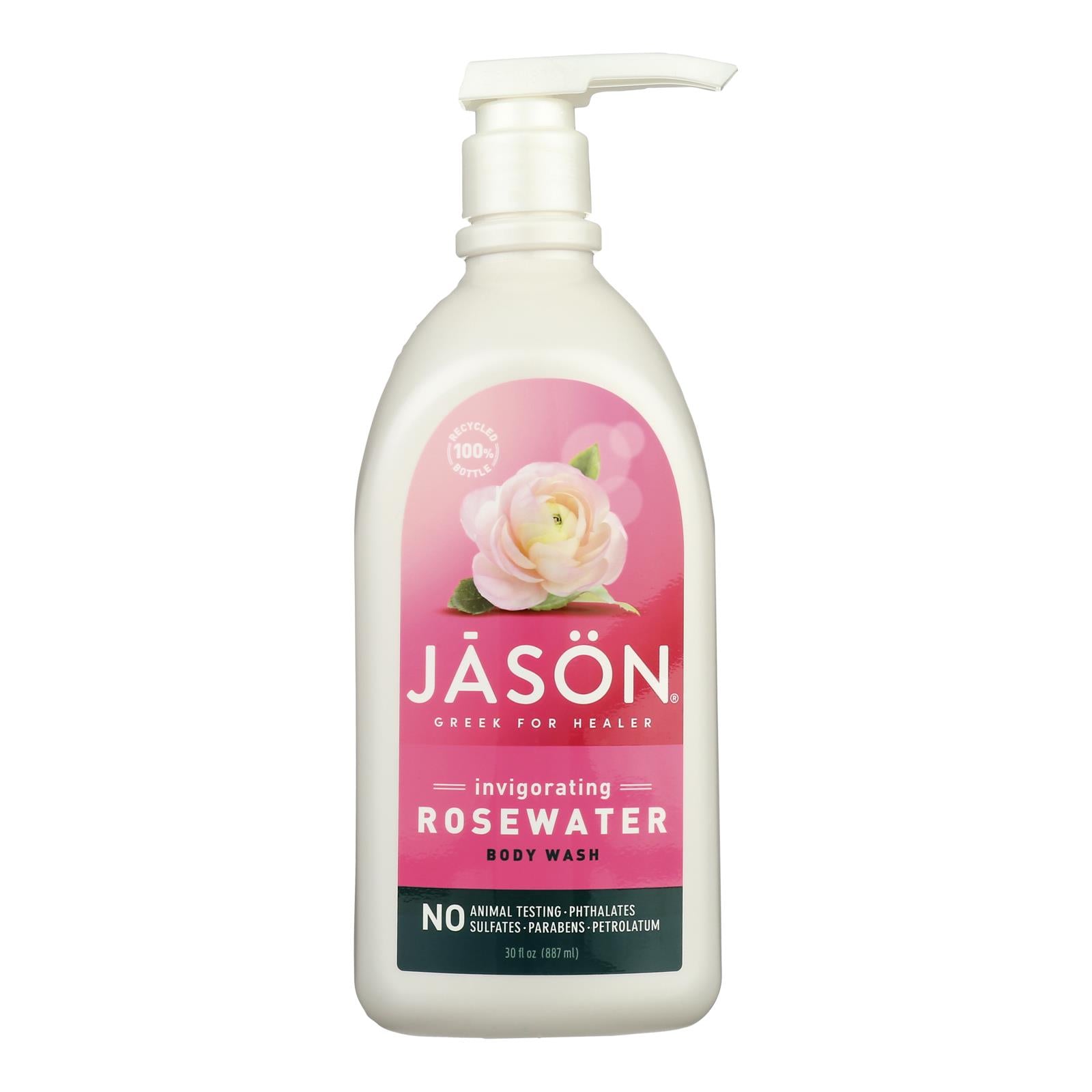 Jason Body Wash Pure Natural Invigorating Rosewater - 30 Fl Oz