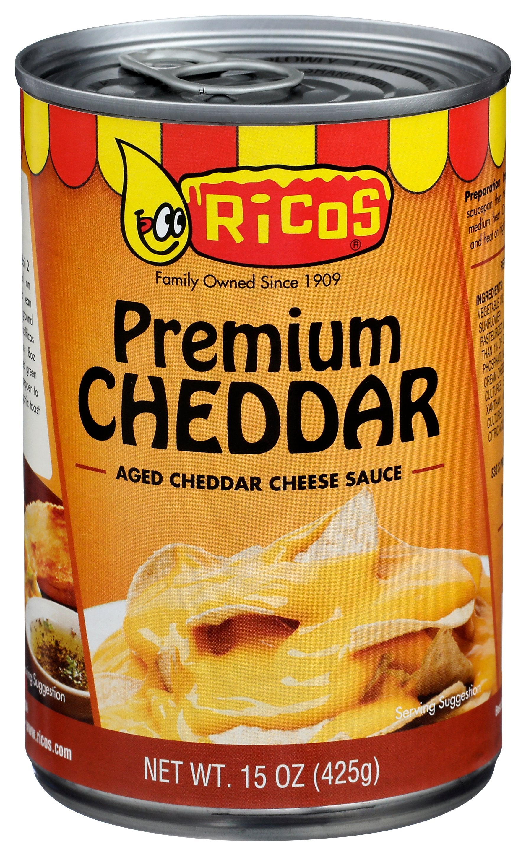 RICOS SAUCE CHEDDAR CHEESE - Case of 12