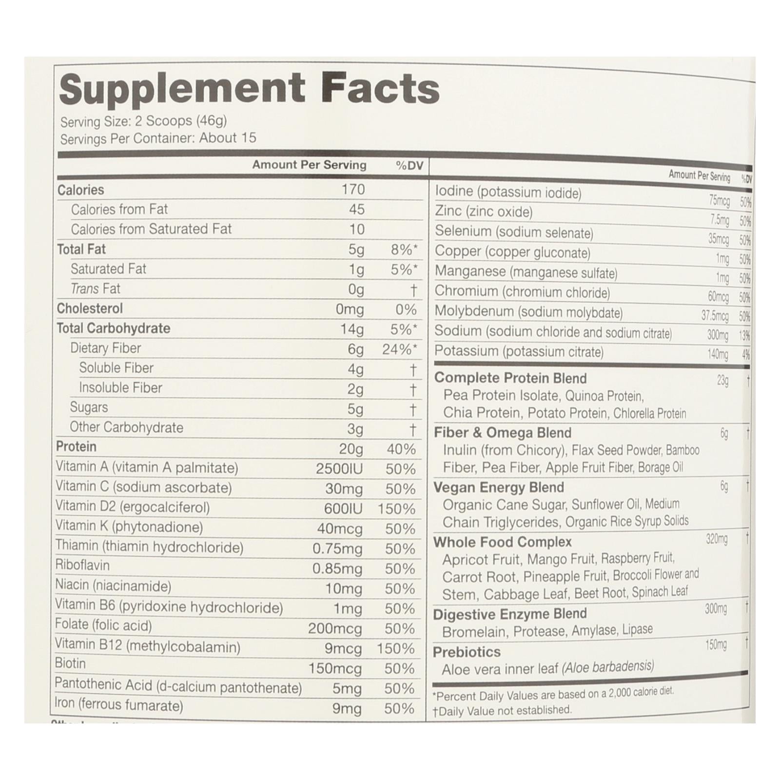 Naturade All-In-One Vegan Chocolate Shake - 24.34 oz