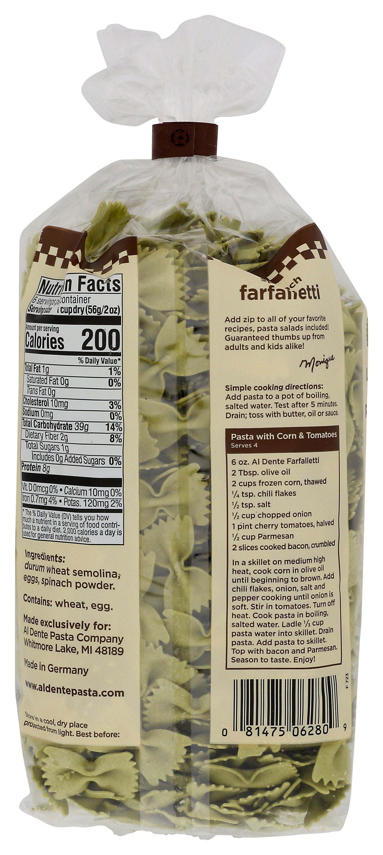 AL DENTE PASTA SPNCH FARFALLETTI - Case of 6