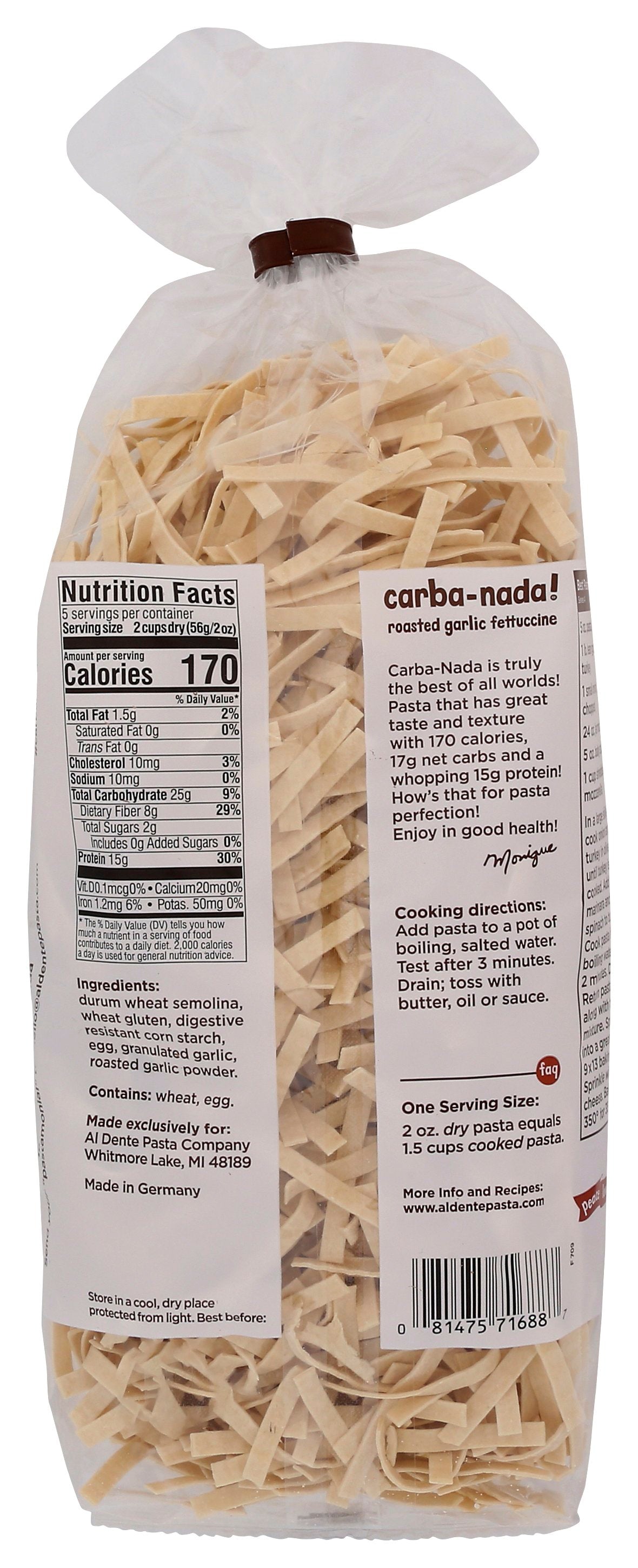 AL DENTE PASTA FTTCCNE LC RSTD GARLIC - Case of 6