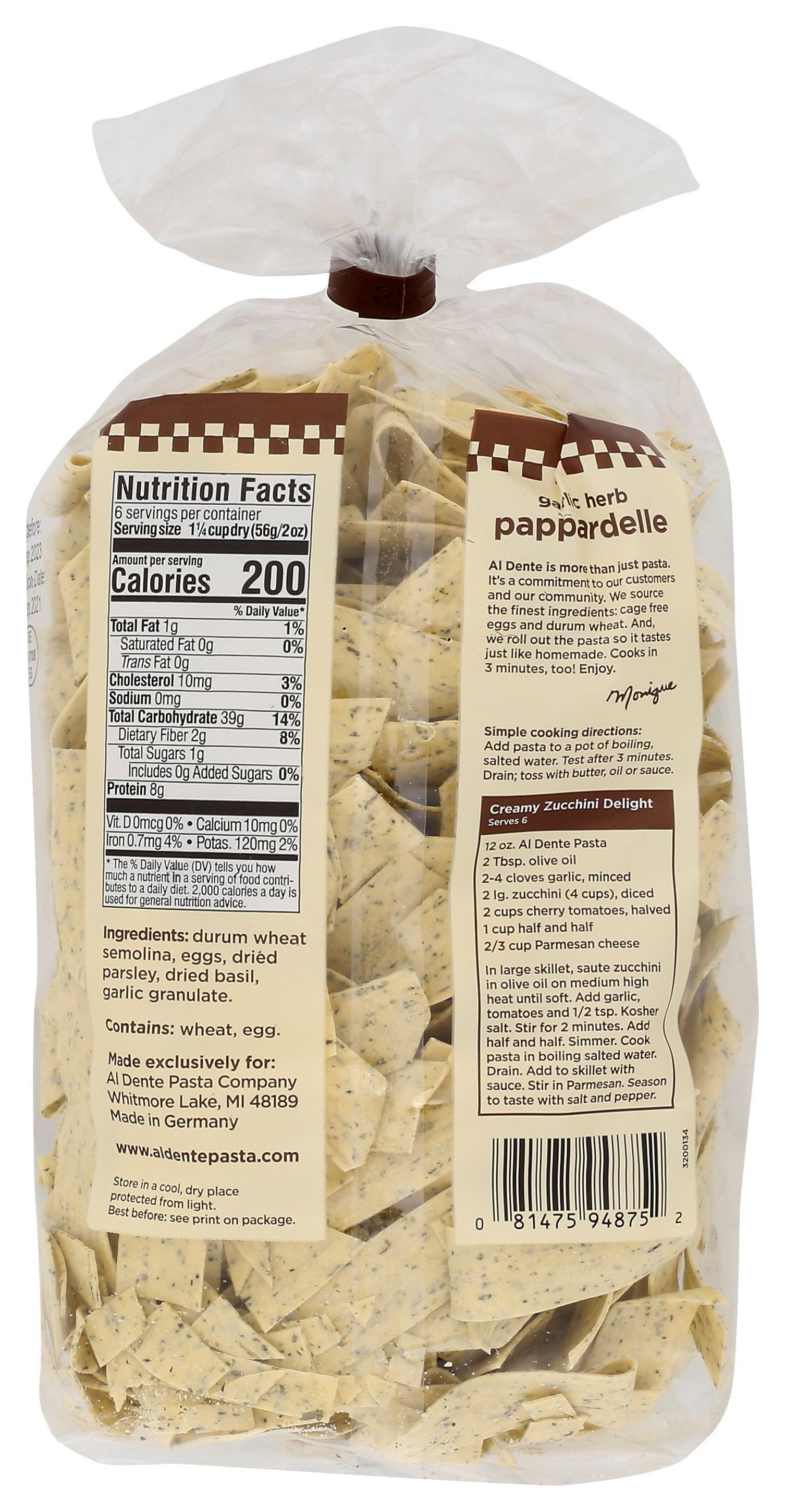 AL DENTE PASTA PPPRDLLE GRLC&HRB - Case of 6