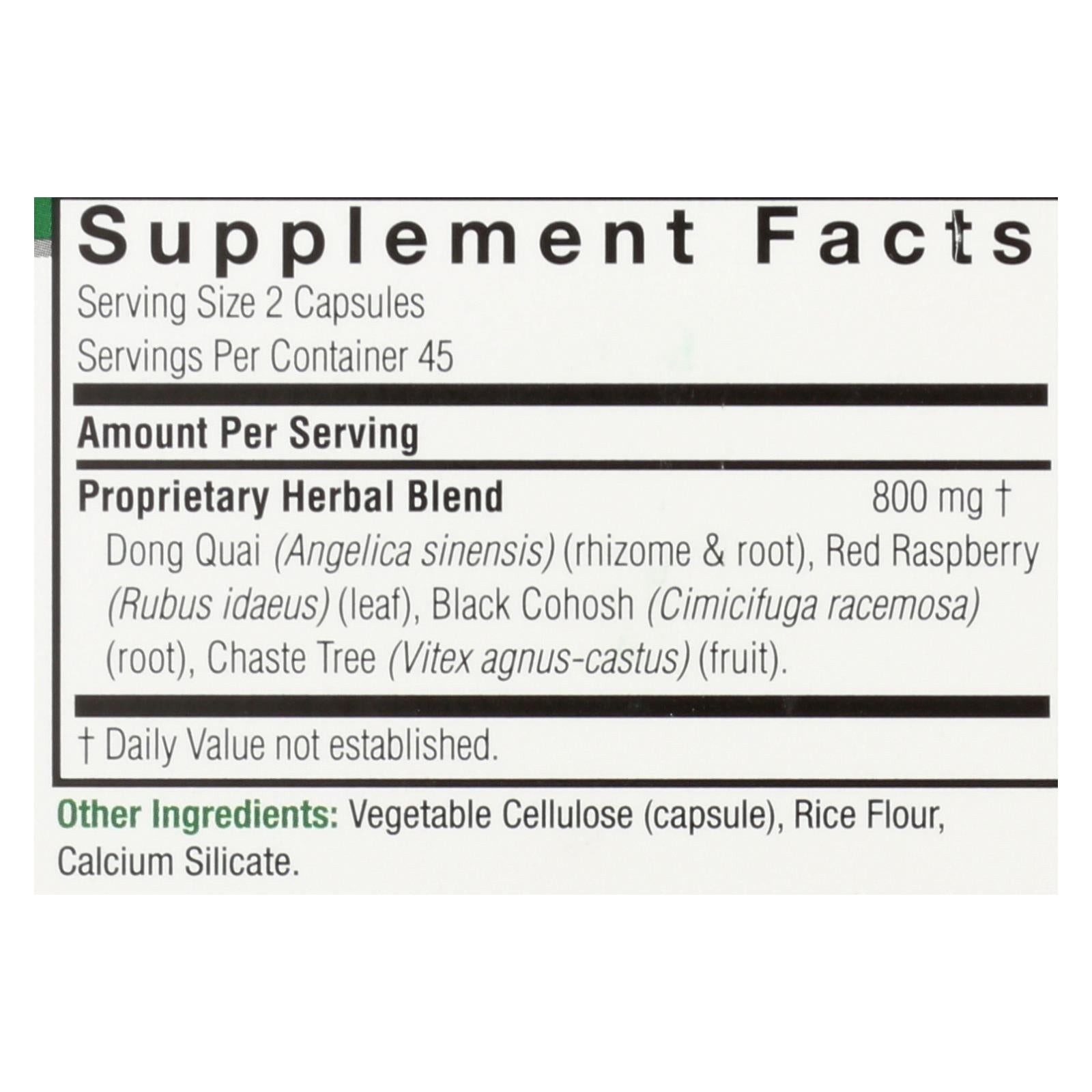 Nature's Answer - Female Complex - 90 Vcaps