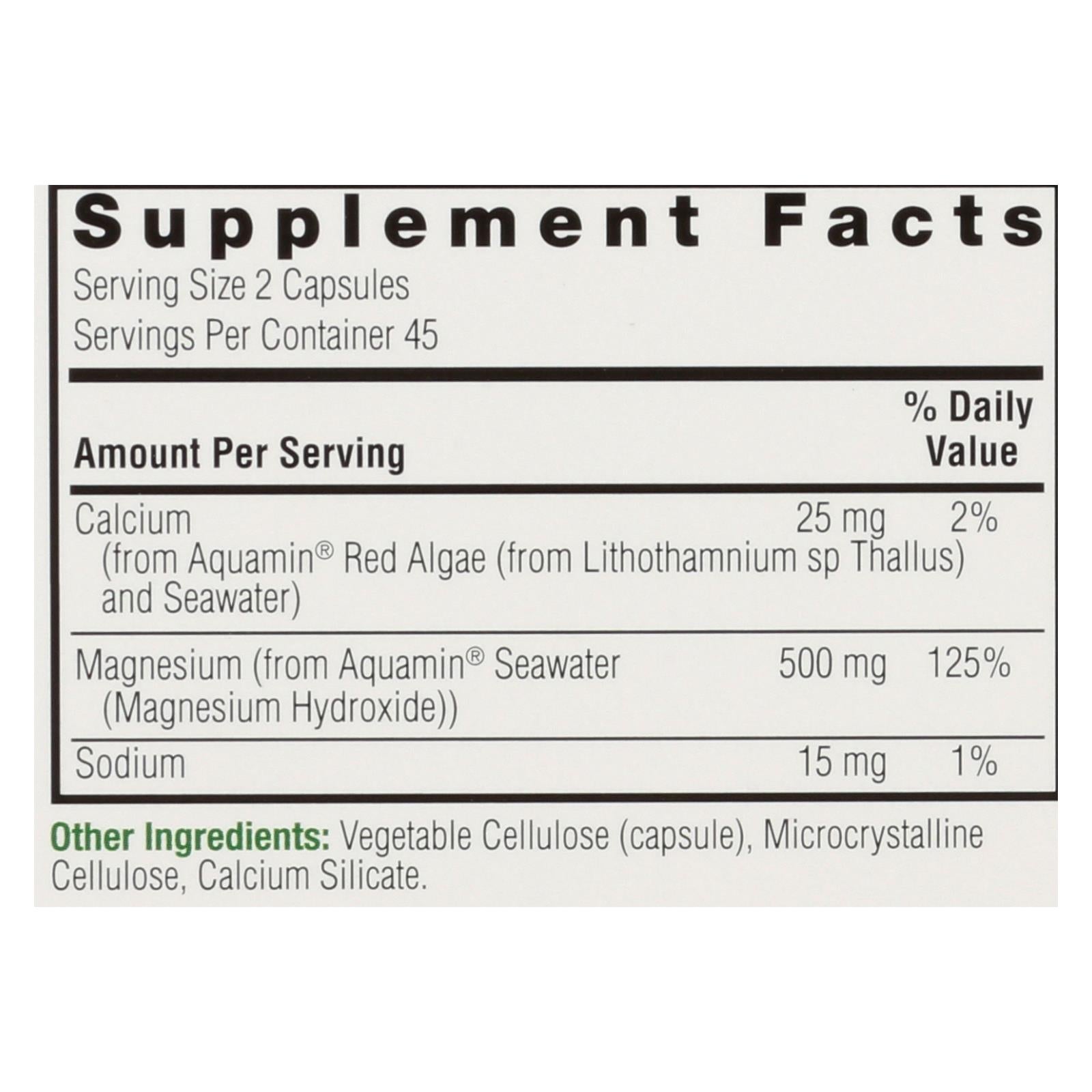 Nature's Answer Plant-based Magnesium Dietary Supplement - 1 Each - 90 Cap
