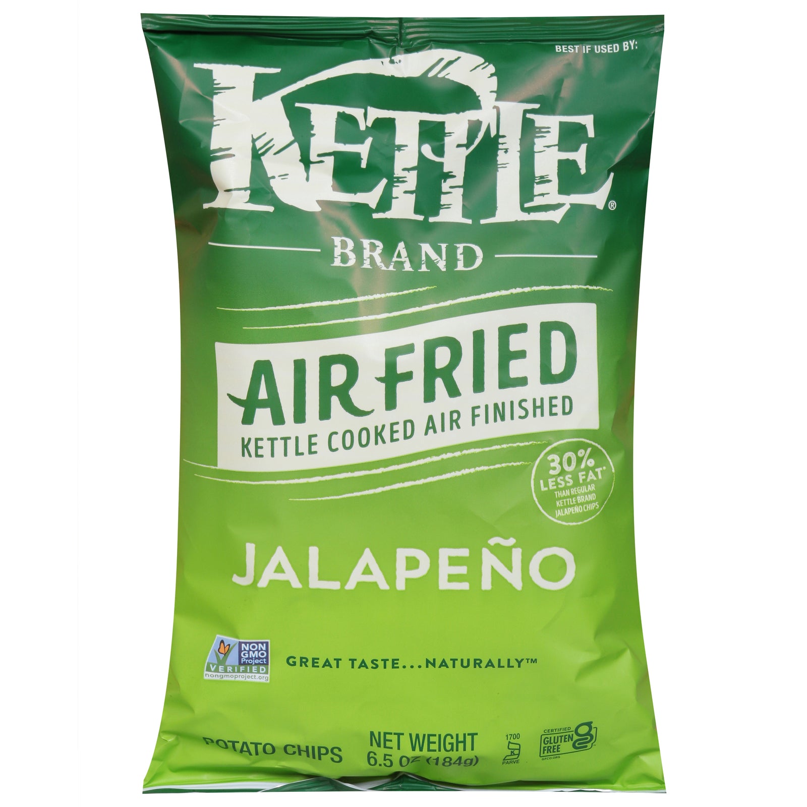 Kettle Brand - Potato Chips Jalapeno - CS of 12-6.5 OZ