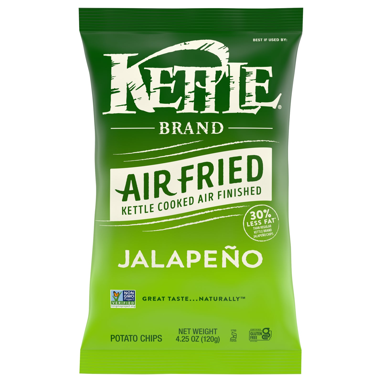 Kettle Brand - Pot Chp Air Fried Jalap - CS of 15-4.25 OZ
