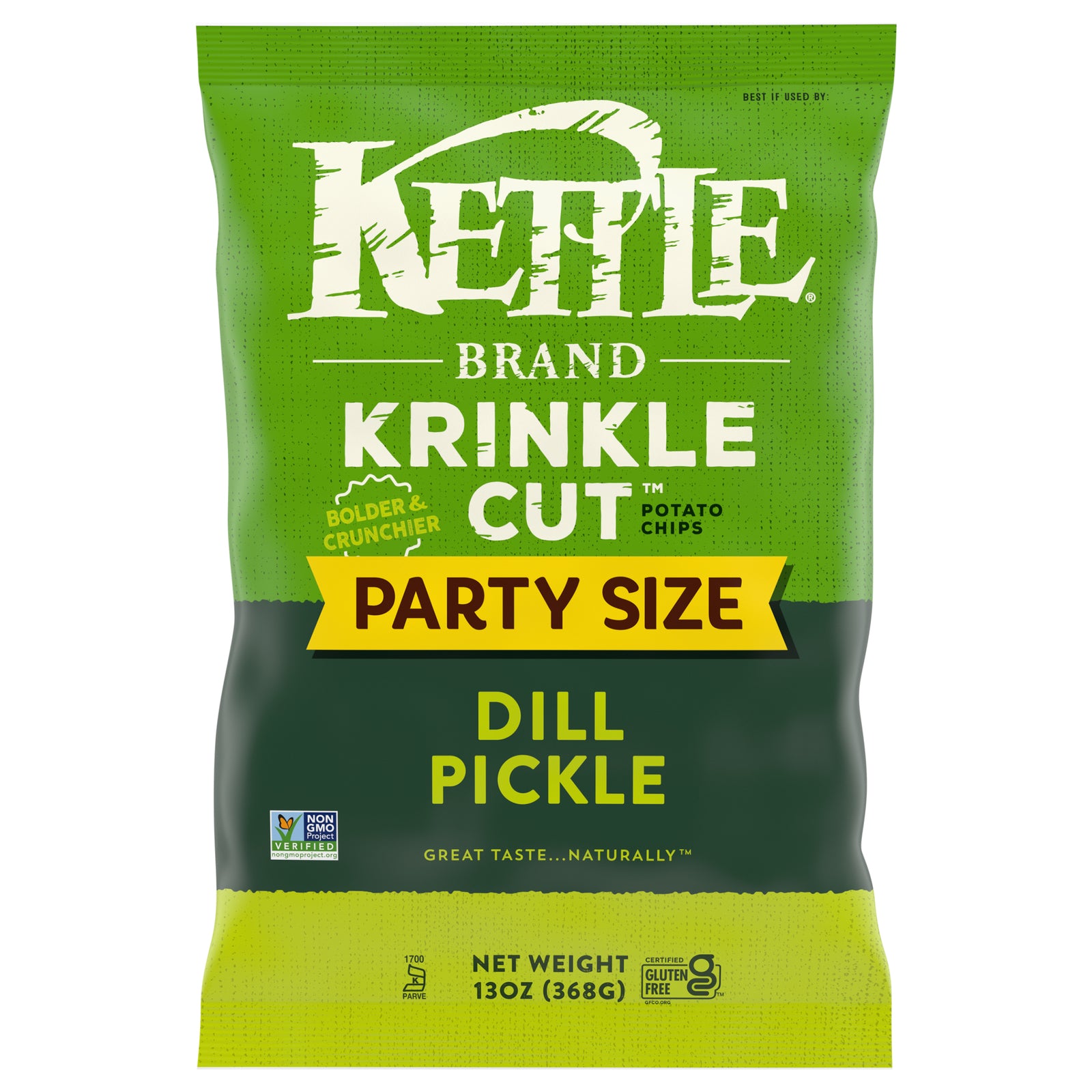 Kettle Brand - Krinkle Chips Dill Pickle - CS of 9-13 OZ