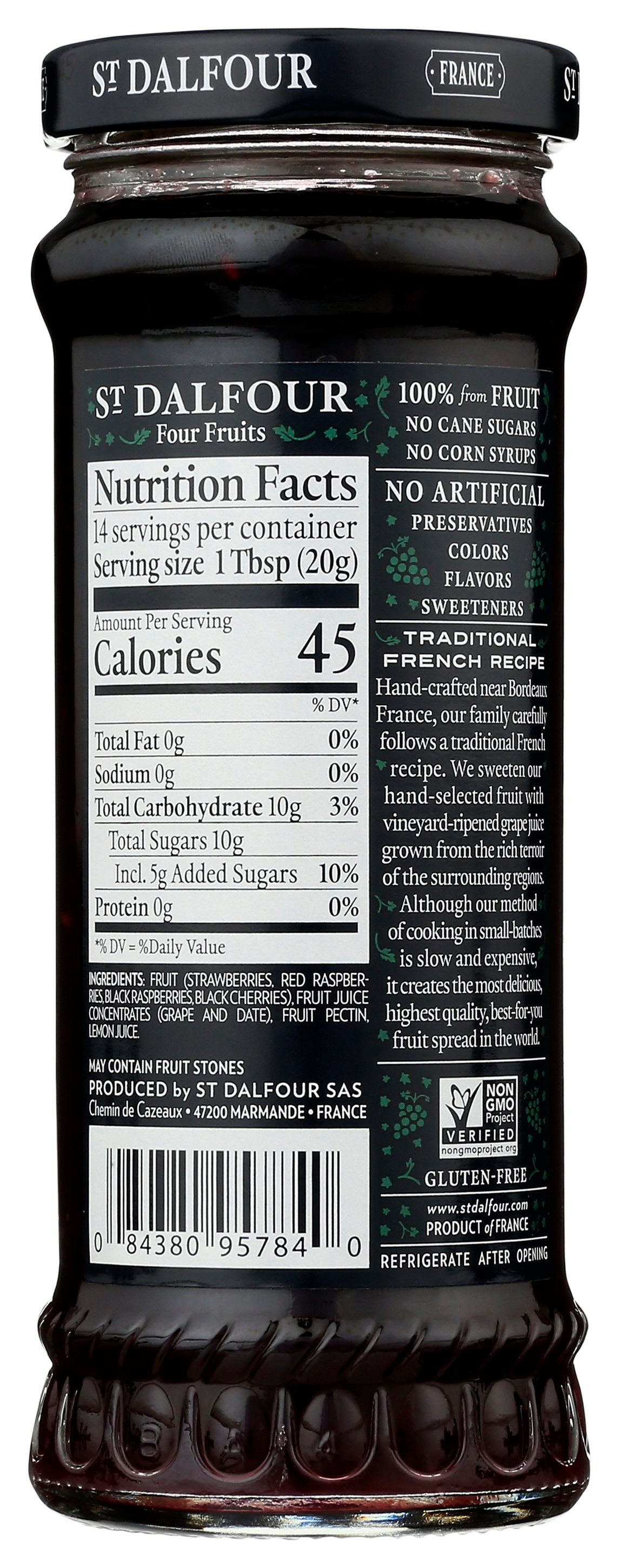 ST DALFOUR CONSERVE FOUR FRUIT - Case of 6